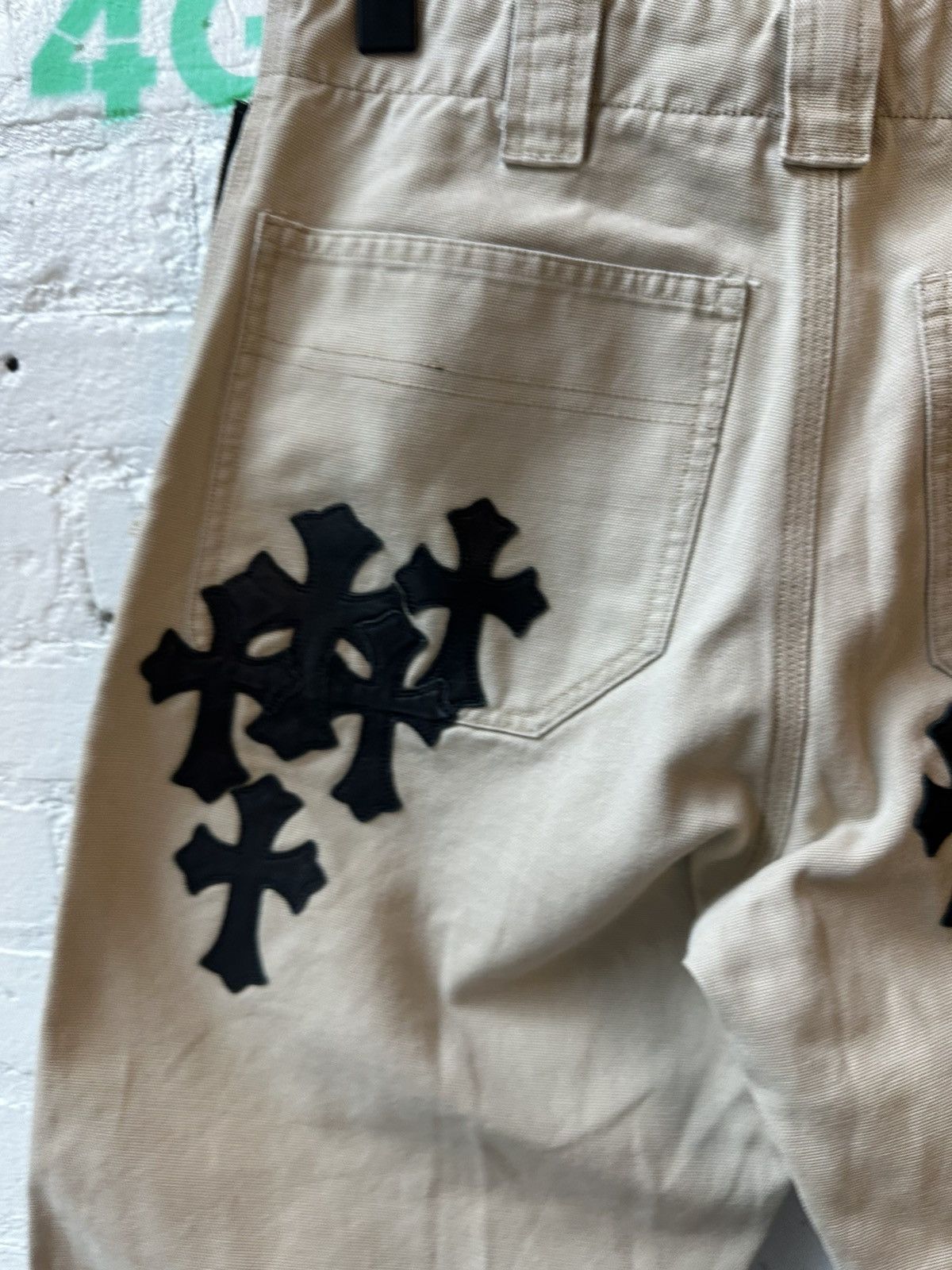Chrome Hearts CHROME HEARTS 1/1 FLOODED CROSS PATCH SAMPLE CARPENTER JEANS Size US 30 / EU 46 - 14 Thumbnail