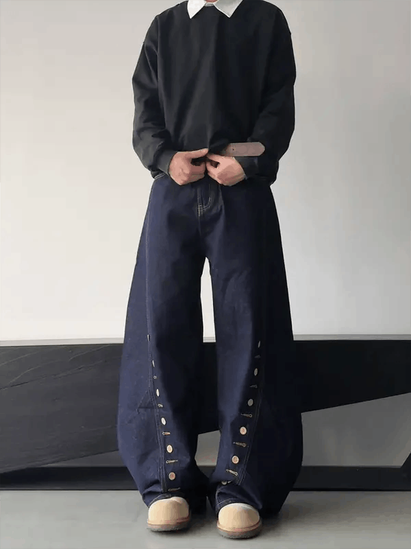 Jean Mitsuya x Miura Baggy Flare Jeans, Wide Leg Jeans Size US 33 - 6 Thumbnail