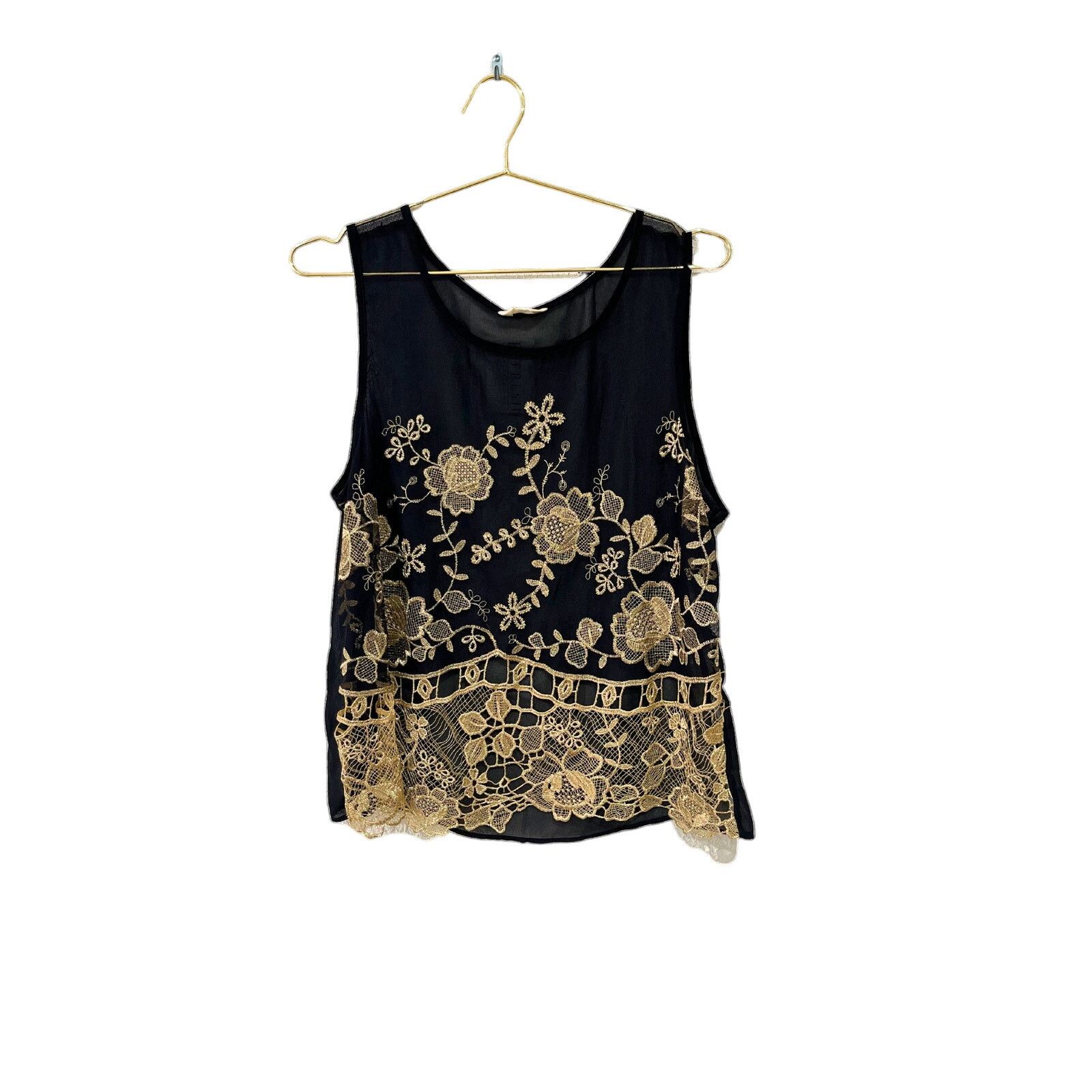 Other Vintage Sheer Embroidered Tank Size XL / US 12-14 / IT 48-50 - 1 Thumbnail