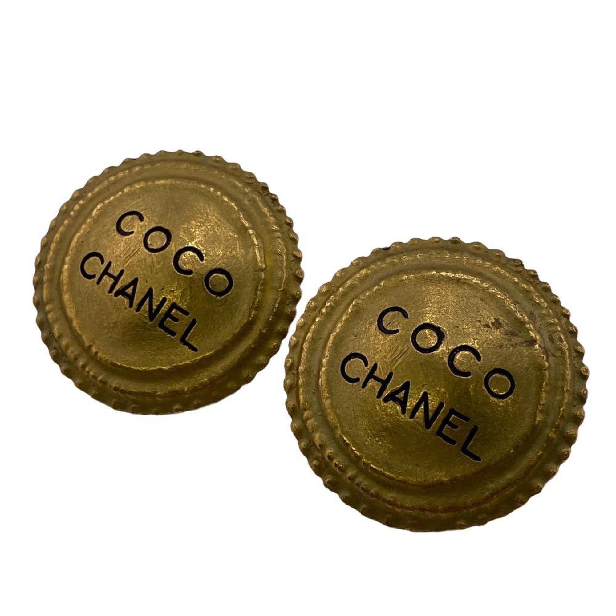image of Chanel 94P Earrings Gold Ladies, Women's