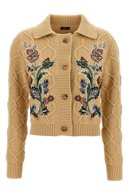 Etro ETRO Beige Wool Cardigan New & Authentic Size ONE SIZE - 1 Thumbnail