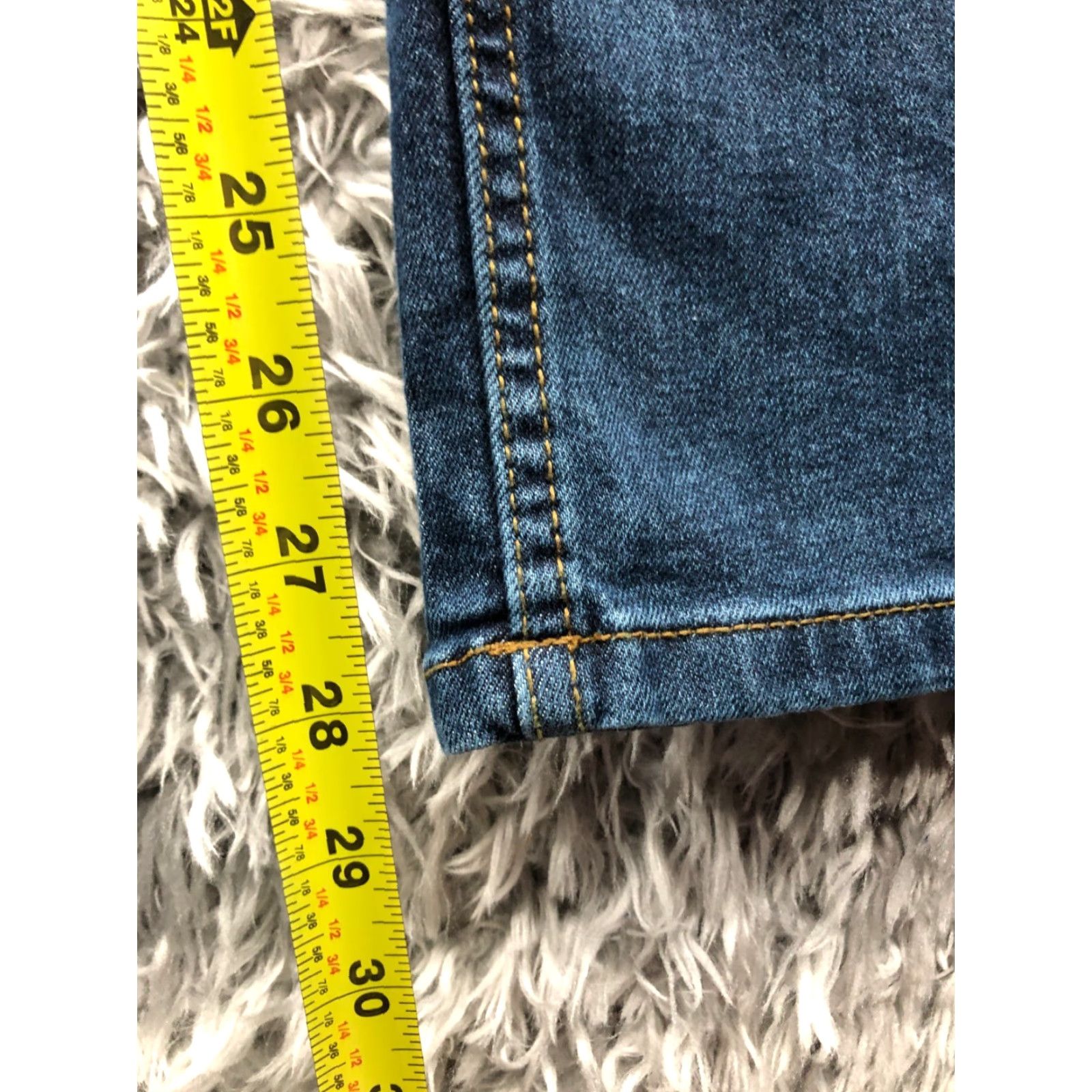 Vintage Falls Creek Jeans Straight Mens 42x30 Dark Blue Wash Denim 5-Pocket Regular Mid Rise Cotton Blend Clothing Size US 42 / EU 58 - 3 Thumbnail