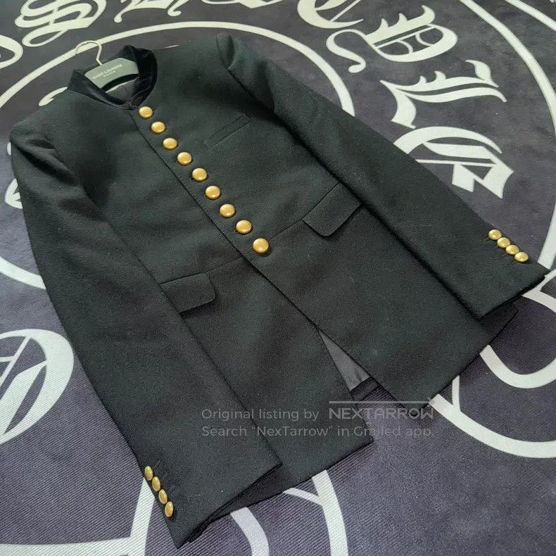 Saint Laurent Paris Saint Laurent Paris Gold Button Court Uniform Zhongshan Su Size US S / EU 44-46 / 1 - 2 Thumbnail