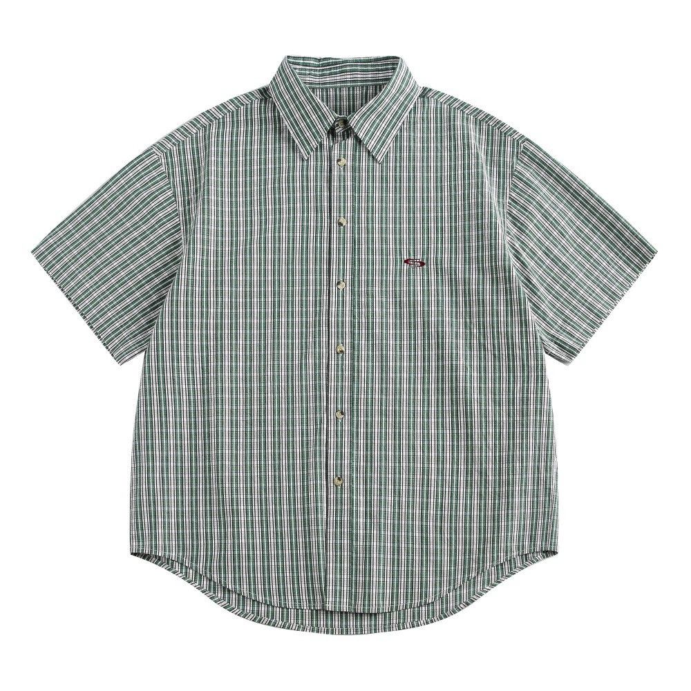Japanese Brand × Vintage Japanese style loose men's lapel casual plaid shirt Size US M / EU 48-50 / 2 - 1 Thumbnail
