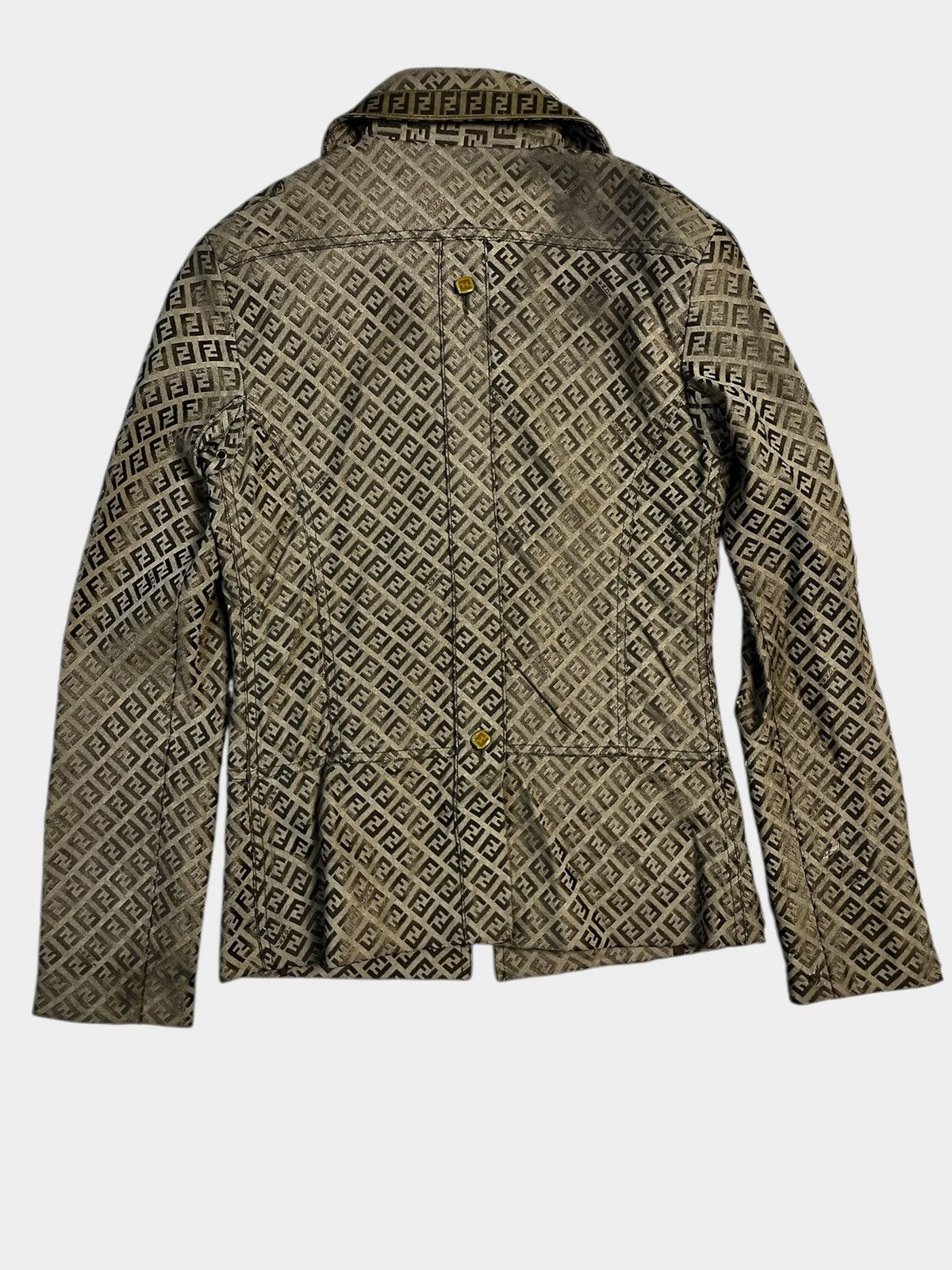 Fendi Vintage Fendi Zucca All-Over Monogram Zip Jacket Size 6 USA Size US S / EU 44-46 / 1 - 2 Thumbnail