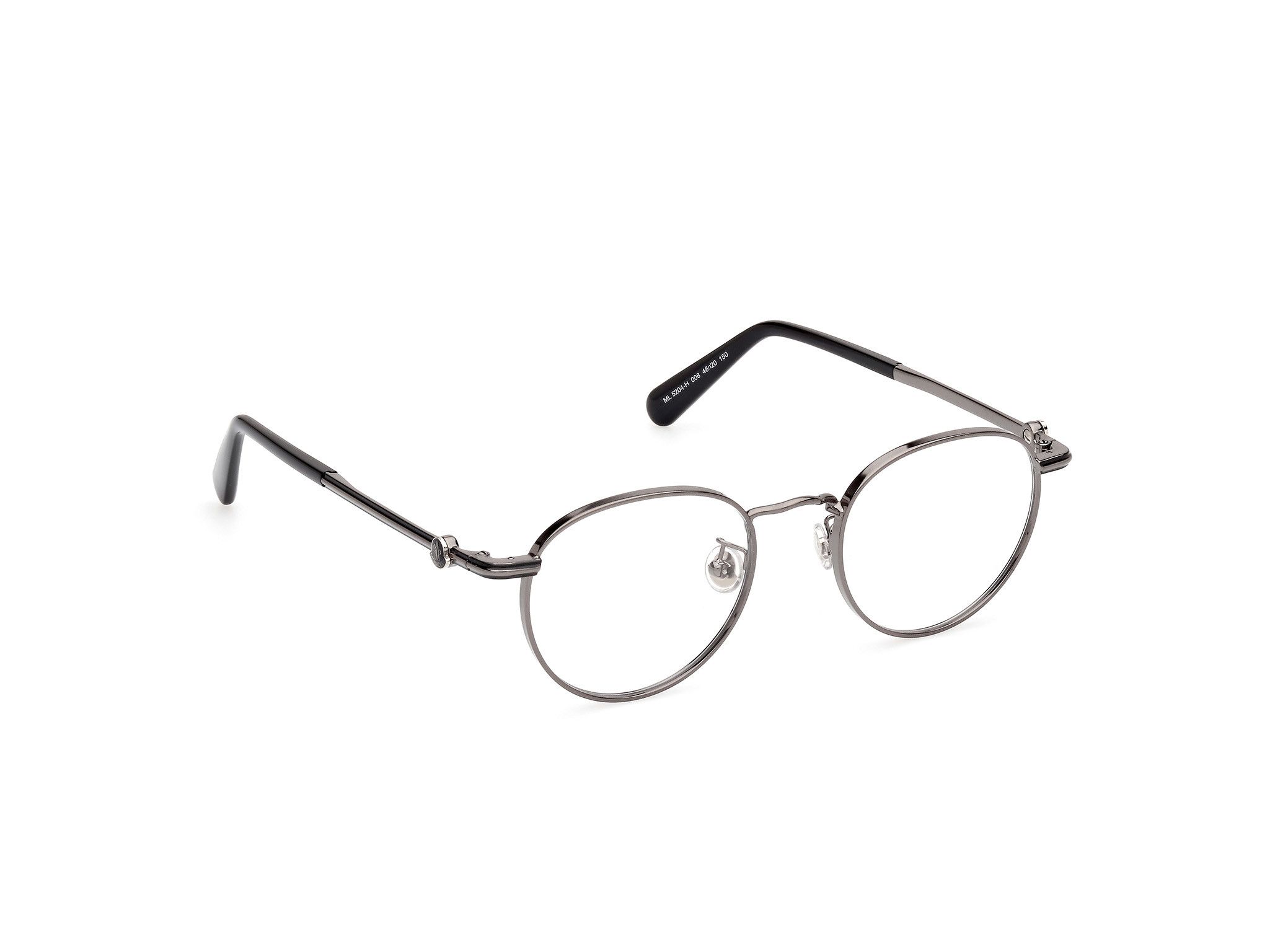 Moncler o1y0225 Size : OS / 48 mm Eyeglass Frame in Black/Silver Size ONE SIZE - 8 Thumbnail