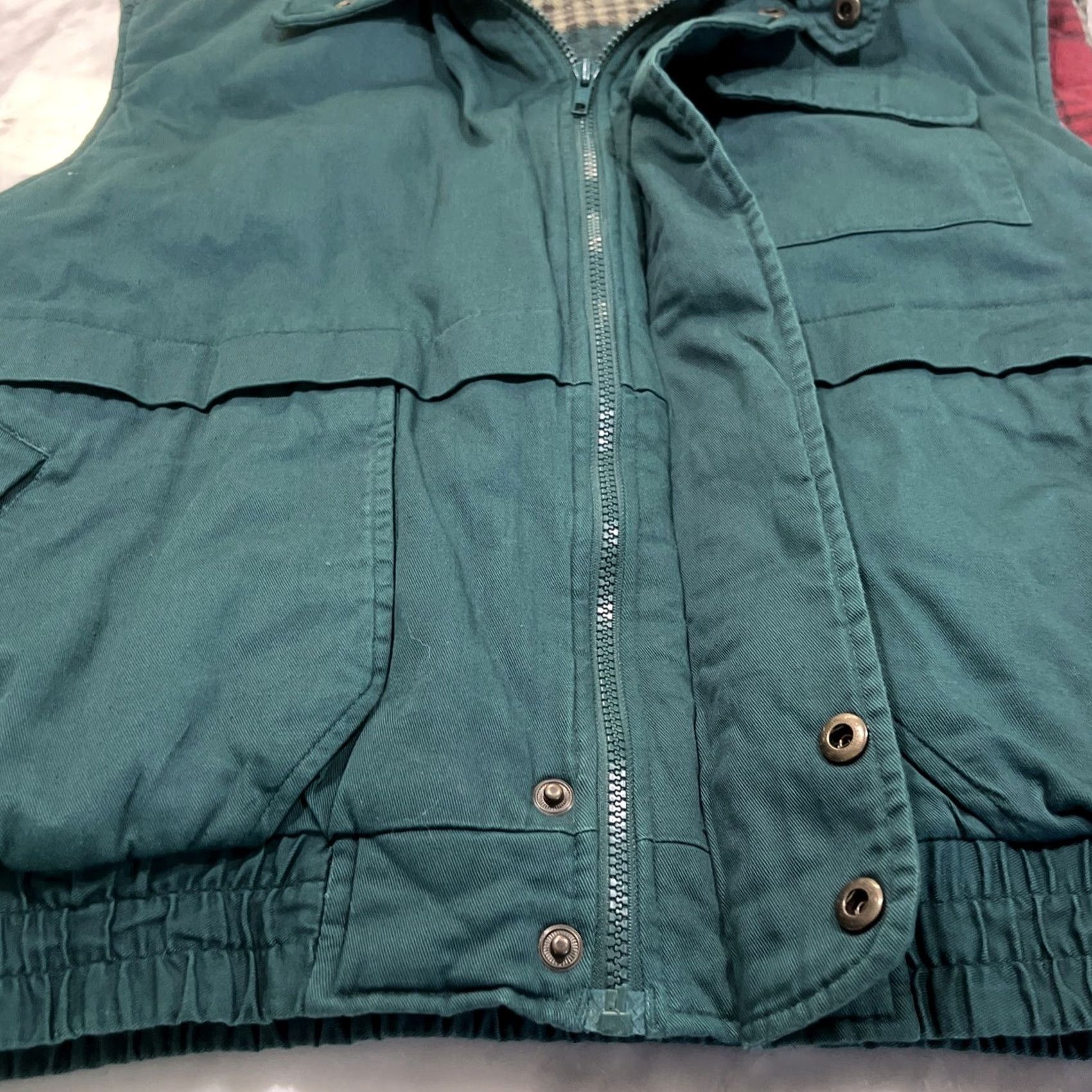 Hunter VINTAGE Greatland Vest L Large Hunter Green Flannel Lined Multi Pockets Zip Mens Size US L / EU 52-54 / 3 - 5 Thumbnail