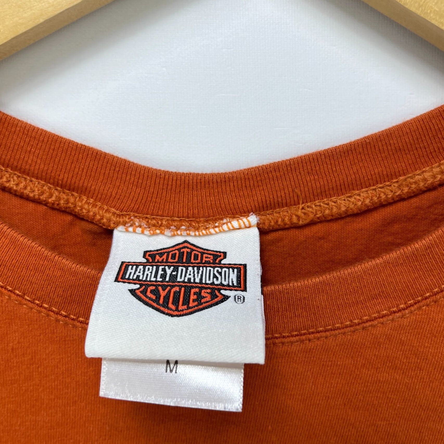 Harley Davidson VINTAGE Harley-Davidson Flames T-Shirt Womens M Orange 90s Size M / US 6-8 / IT 42-44 - 5 Thumbnail