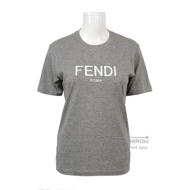 Fendi Fendi Pure cotton letter logo round neck T-shirt Size XS / US 0-2 / IT 36-38 - 1 Thumbnail