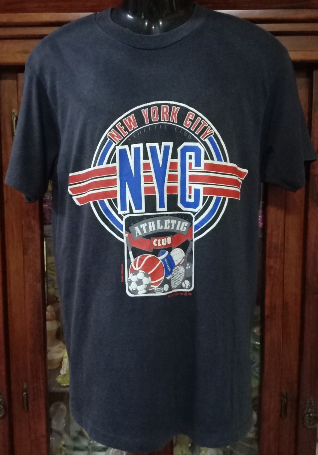 Hanes × Vintage Vintage 80s New York City Athletic Club T-shirt Size US M / EU 48-50 / 2 - 1 Thumbnail