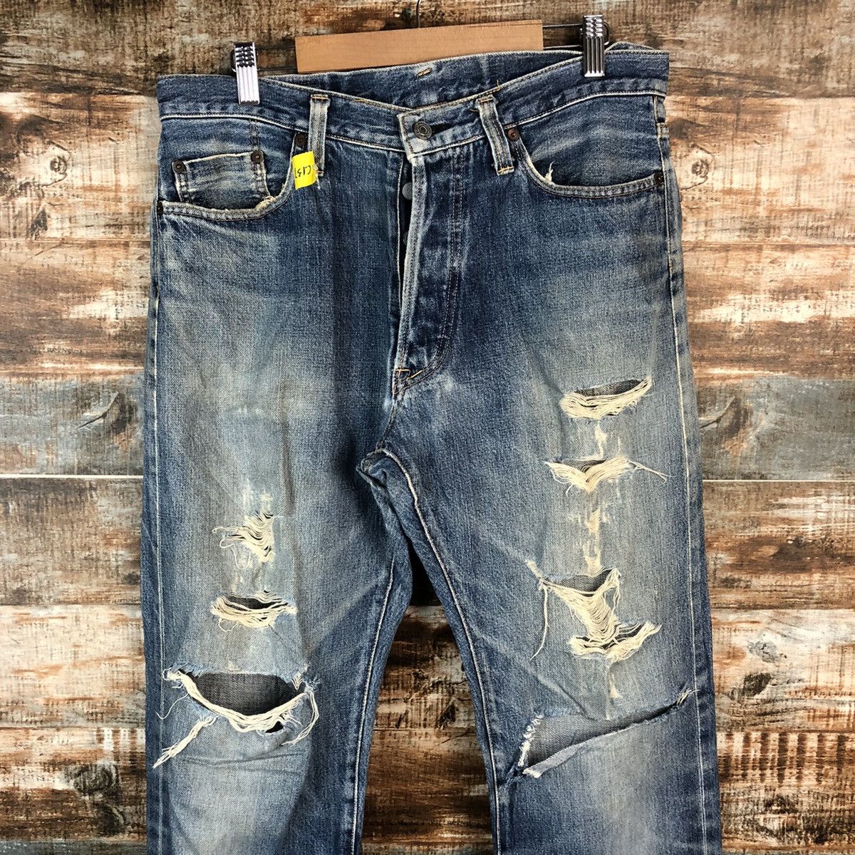 Johnbull DLL John Bull Blue Distressed ripped denim Pants #C137 Size US 31 - 4 Thumbnail