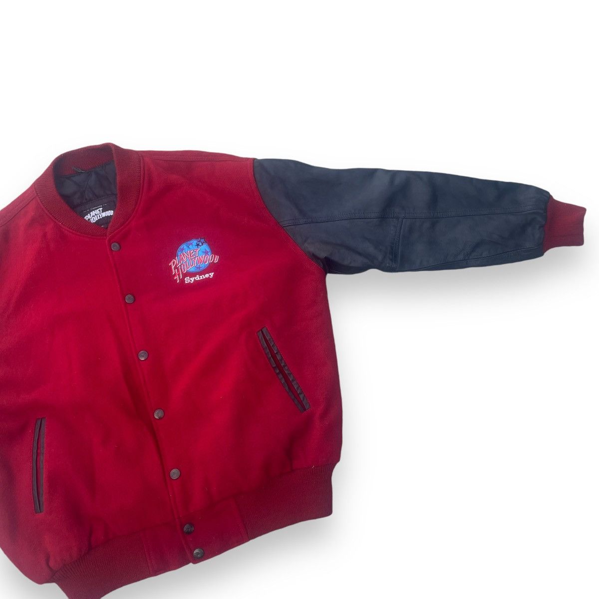 Vintage VINTAGE 1998 PLANET HOLLYWOOD SYDNEY VARSITY JACKET Size US M / EU 48-50 / 2 - 4 Thumbnail