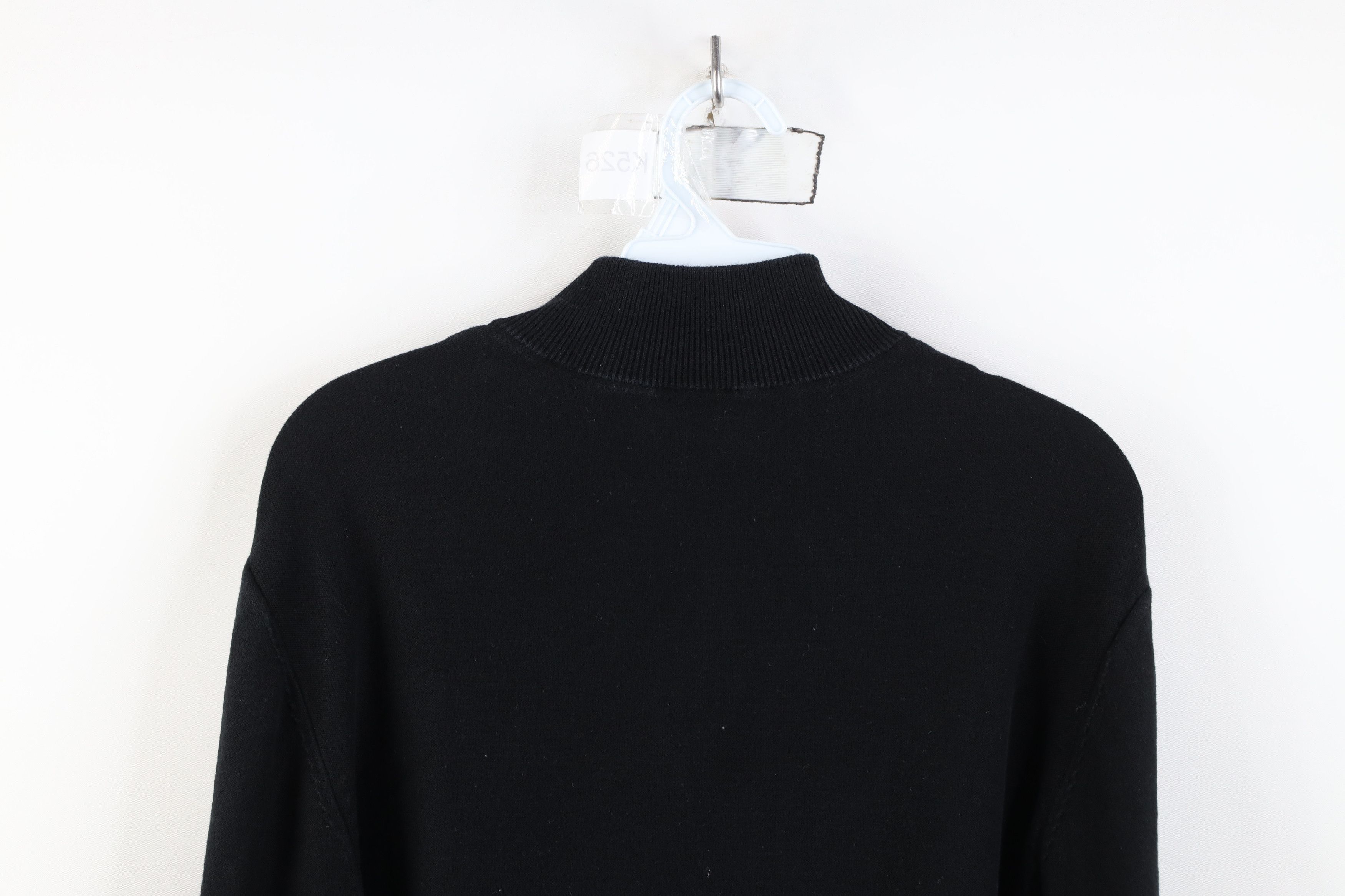 Armani Exchange Armani Exchange Thermal Knit 1/4 Half Zip Sweater Black Size US M / EU 48-50 / 2 - 14 Thumbnail