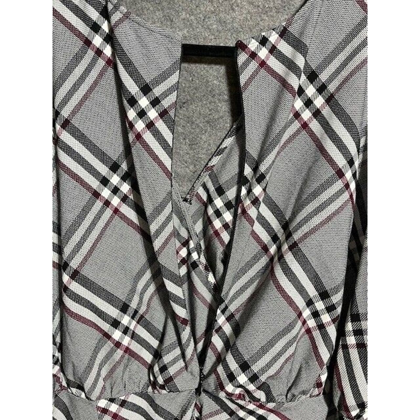 Other Gabrielle Union Wrap Dress Size 3 Plus Houndstooth Plaid Size 3XL / US 20-22 - 3 Thumbnail