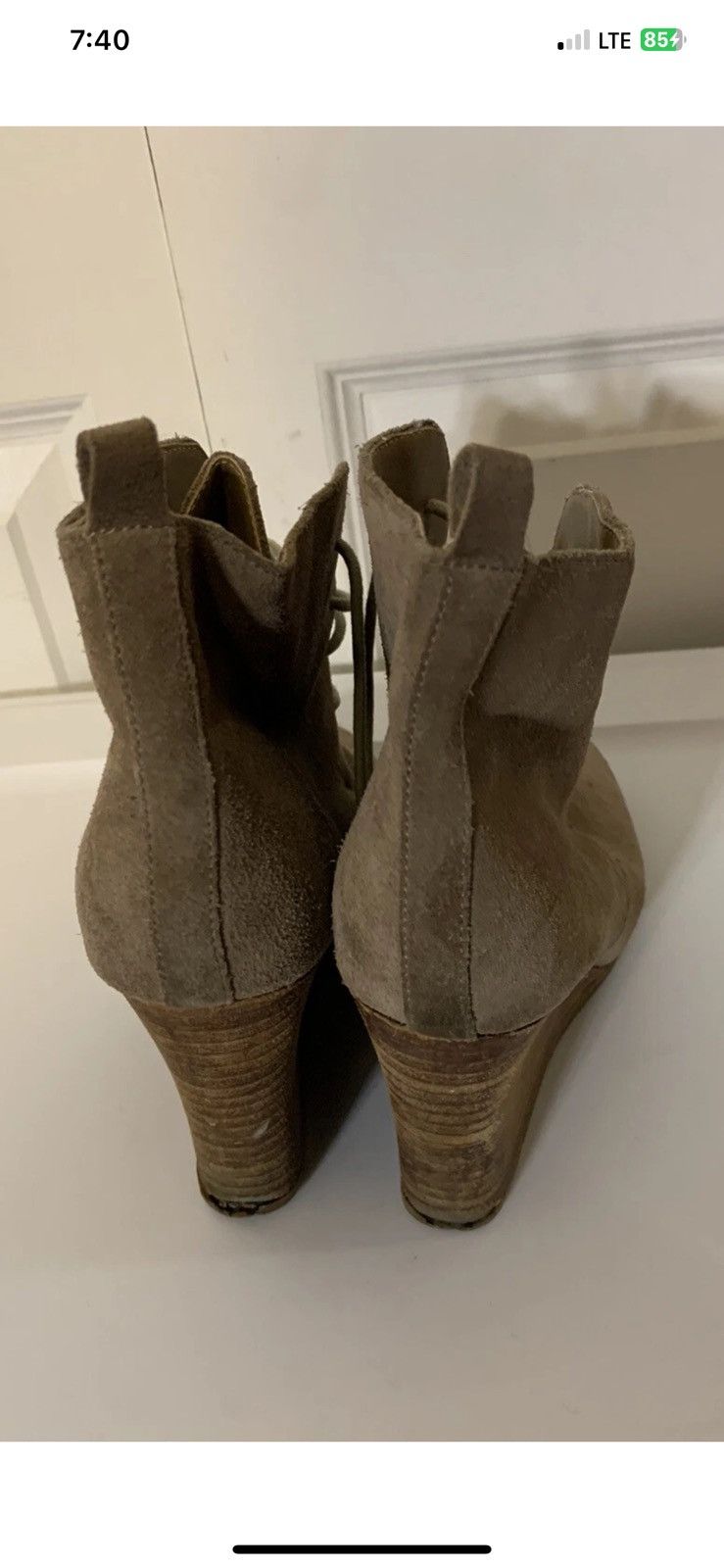 Steve Madden Steve Madden Women Sz 7.5M Brown Leather Wedge boots Danni Size US 7.5 / IT 37.5 - 7 Thumbnail