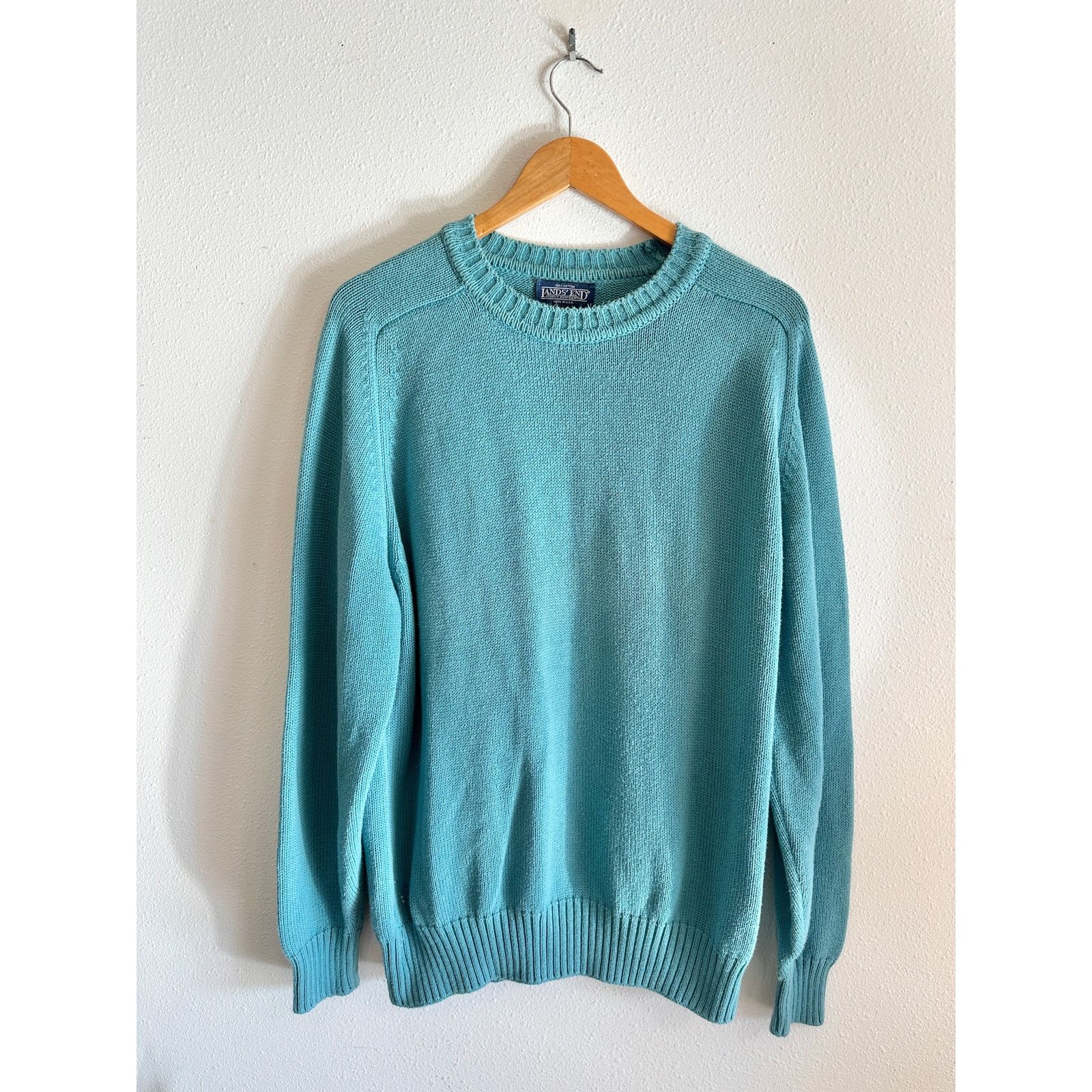 Lands' End Vintage 90’s Blue Cotton Lands End Sweater mens L Size US L / EU 52-54 / 3 - 2 Thumbnail
