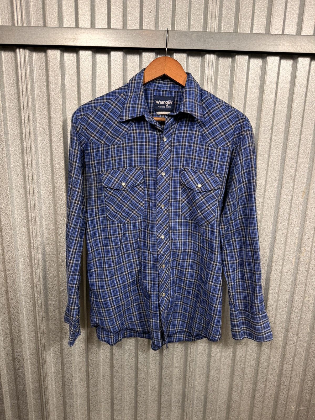 Wrangler Vintage Wrangler Western Pearl Snap Button Up Plaid Shirt Size US L / EU 52-54 / 3 - 2 Thumbnail