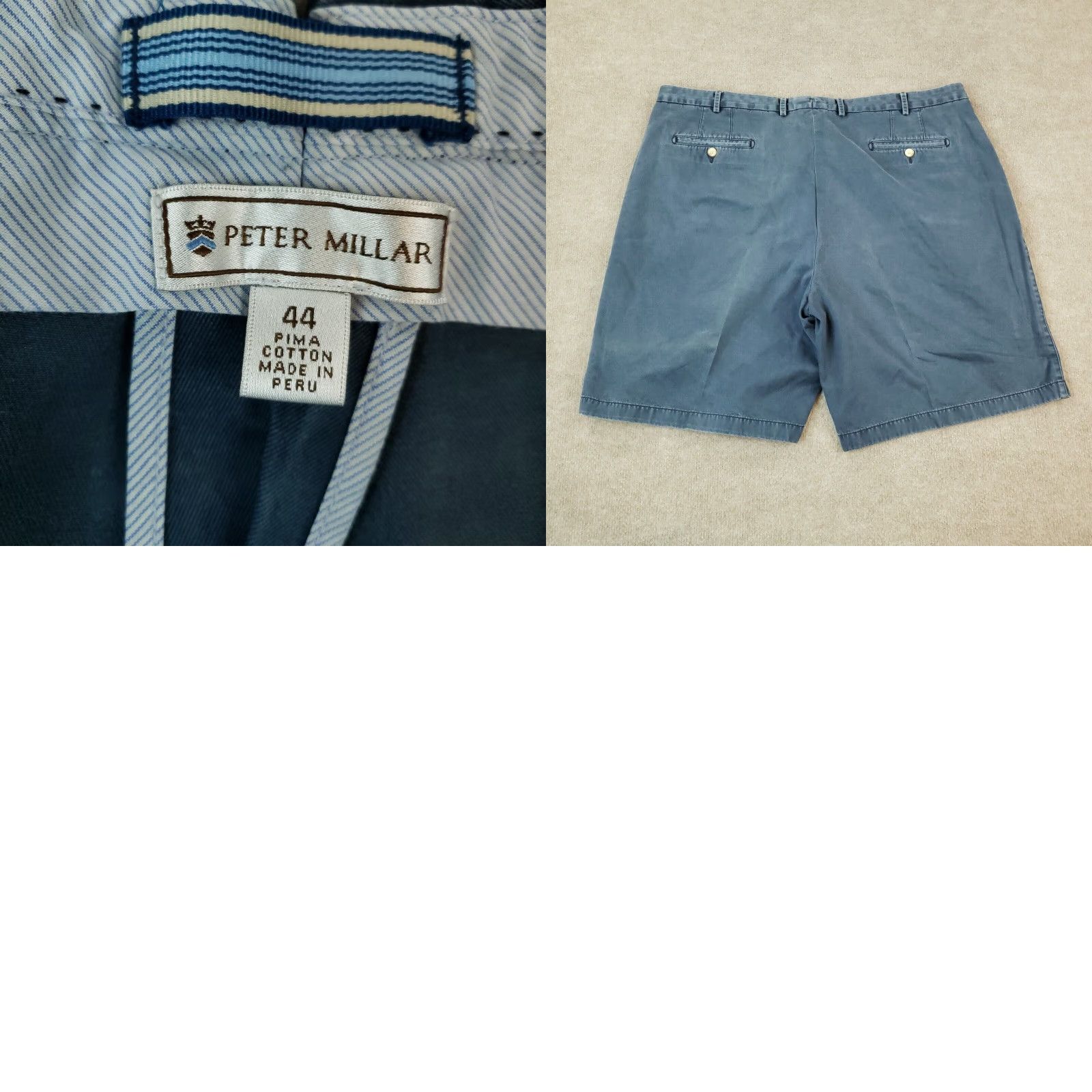 Peter Millar Peter Millar Mens Shorts 44 Blue Chino Flat Front Golf Size US 44 / EU 60 - 8 Thumbnail