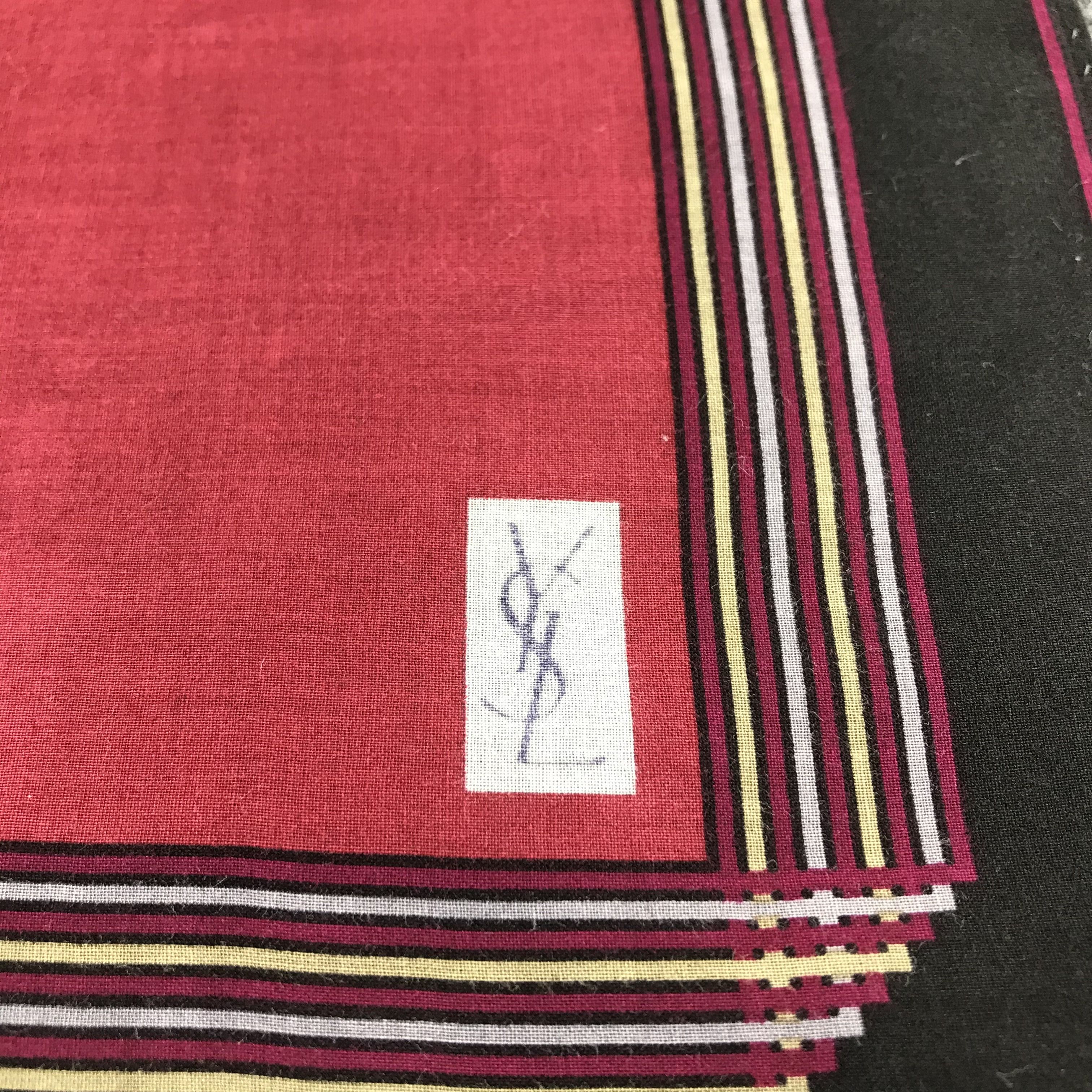 Yves Saint Laurent Yves Saint Laurent Handkerchief Neckerchief Bandana H309 Size ONE SIZE - 4 Thumbnail