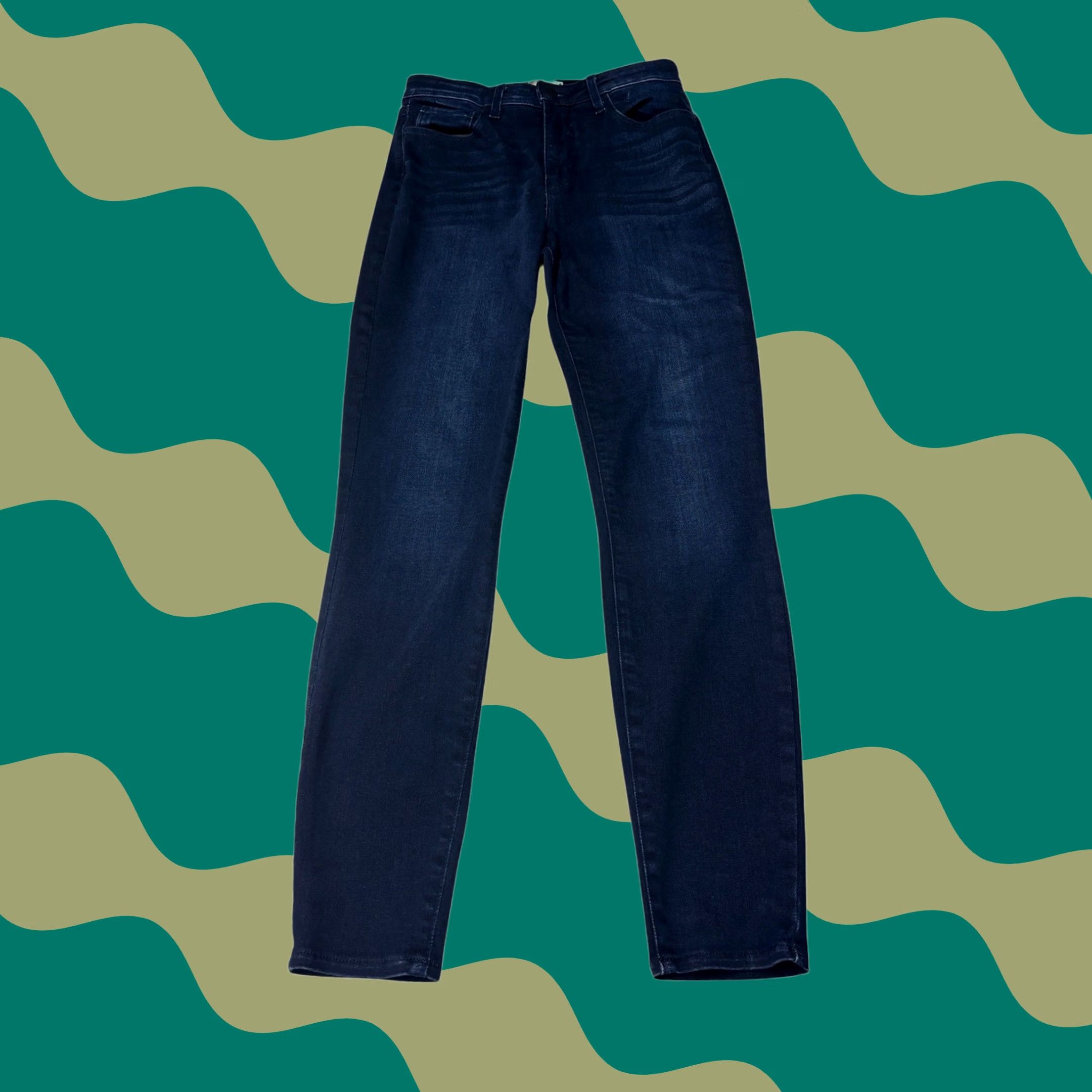 L'AGENCE L'AGENCE Margot Skinny Jeans High Rise Stretch Indigo Marino Womens 27X27 USA Size 27" / US 4 / IT 40 - 1 Thumbnail