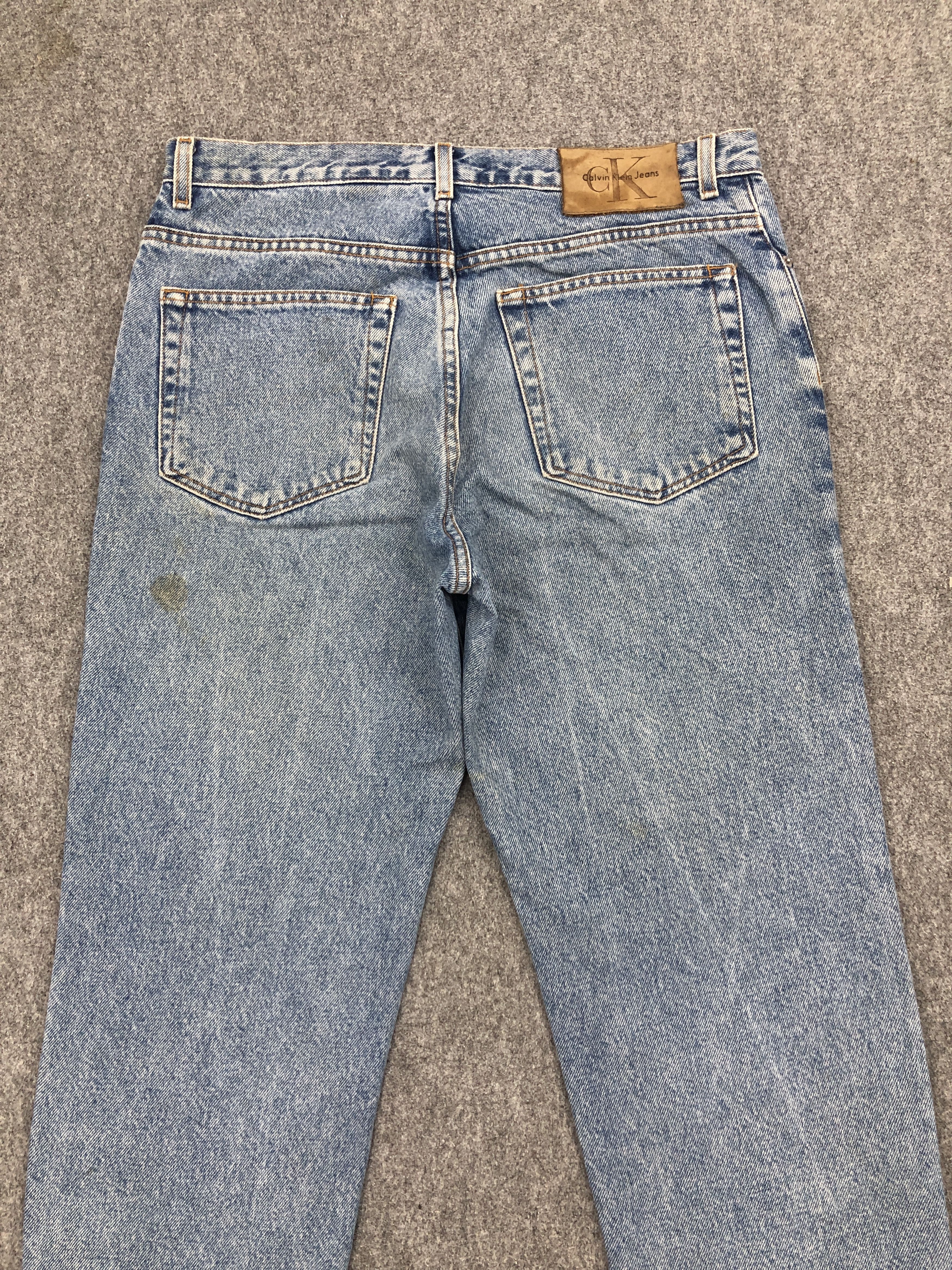 Calvin Klein Vintage Calvin Klein Faded Blue Jeans 34x30.5 S0024 Size US 34 / EU 50 - 4 Thumbnail