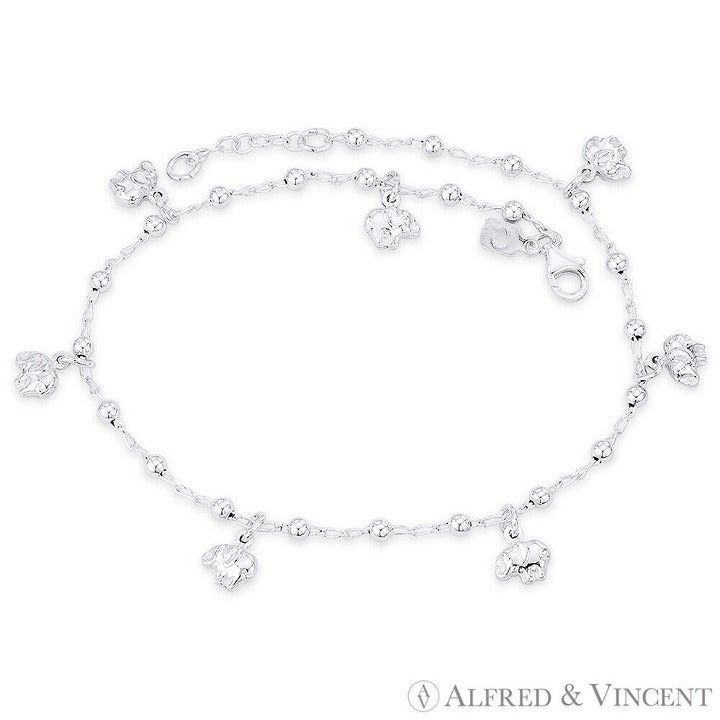 Other Elephant on Ball Bead & Twist Cable Chain Charm Anklet Size ONE SIZE - 1 Preview