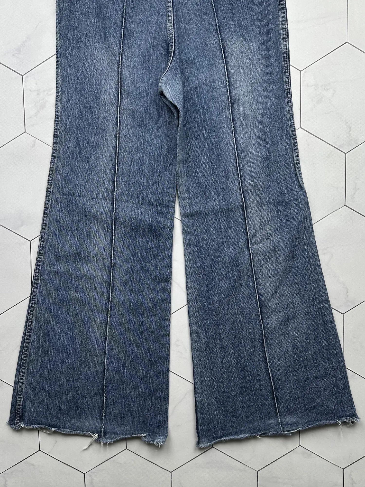 Japanese Brand Vintage Wide Flare Jeans (B468)E2 Size US 30 / EU 46 - 6 Thumbnail