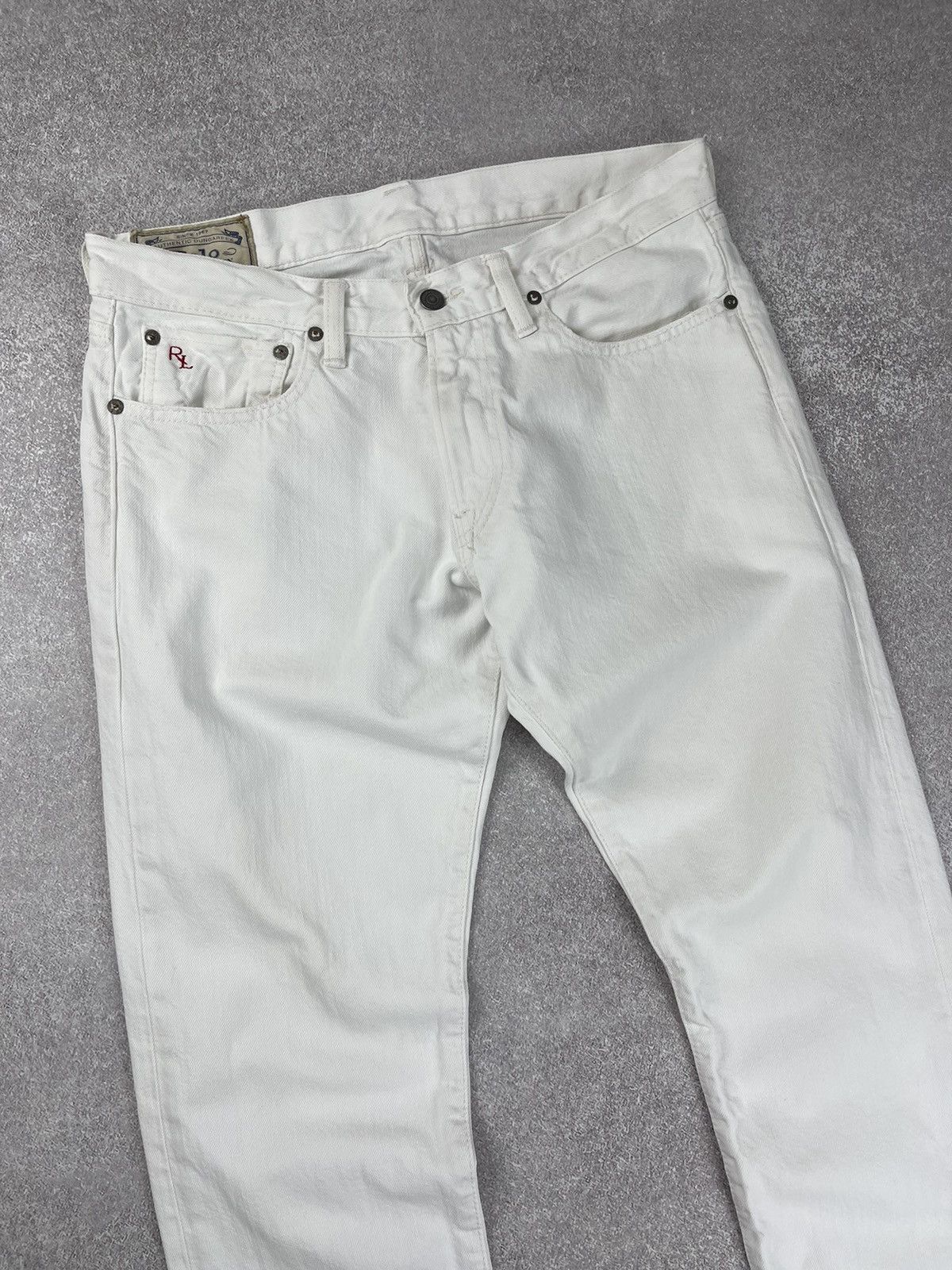 Polo Ralph Lauren × Ralph Lauren Polo Ralph Lauren White Denim Jeans Size 31x32 Size US 31 - 2 Thumbnail
