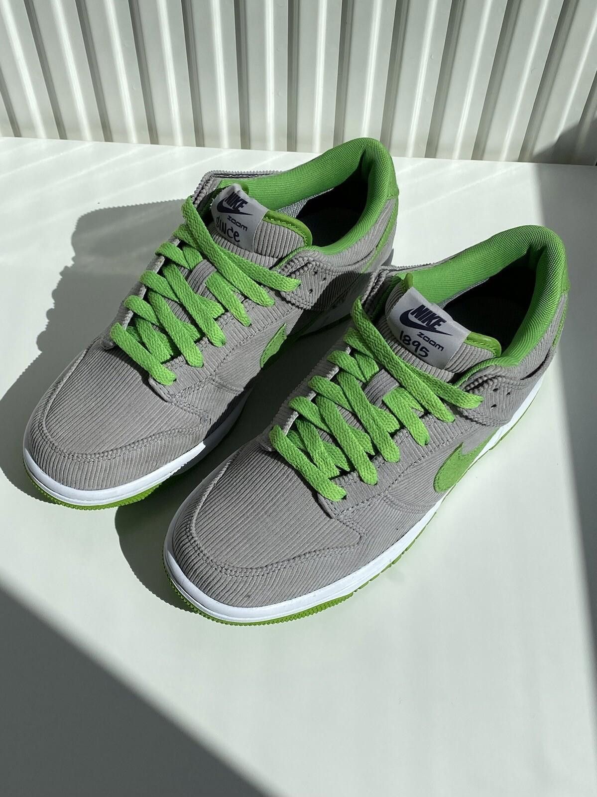 Nike !DS 2011 Nike Dunk Low Corduroy ID 1/1 Grey Green Vintage Size US 6 / EU 39 - 6 Thumbnail