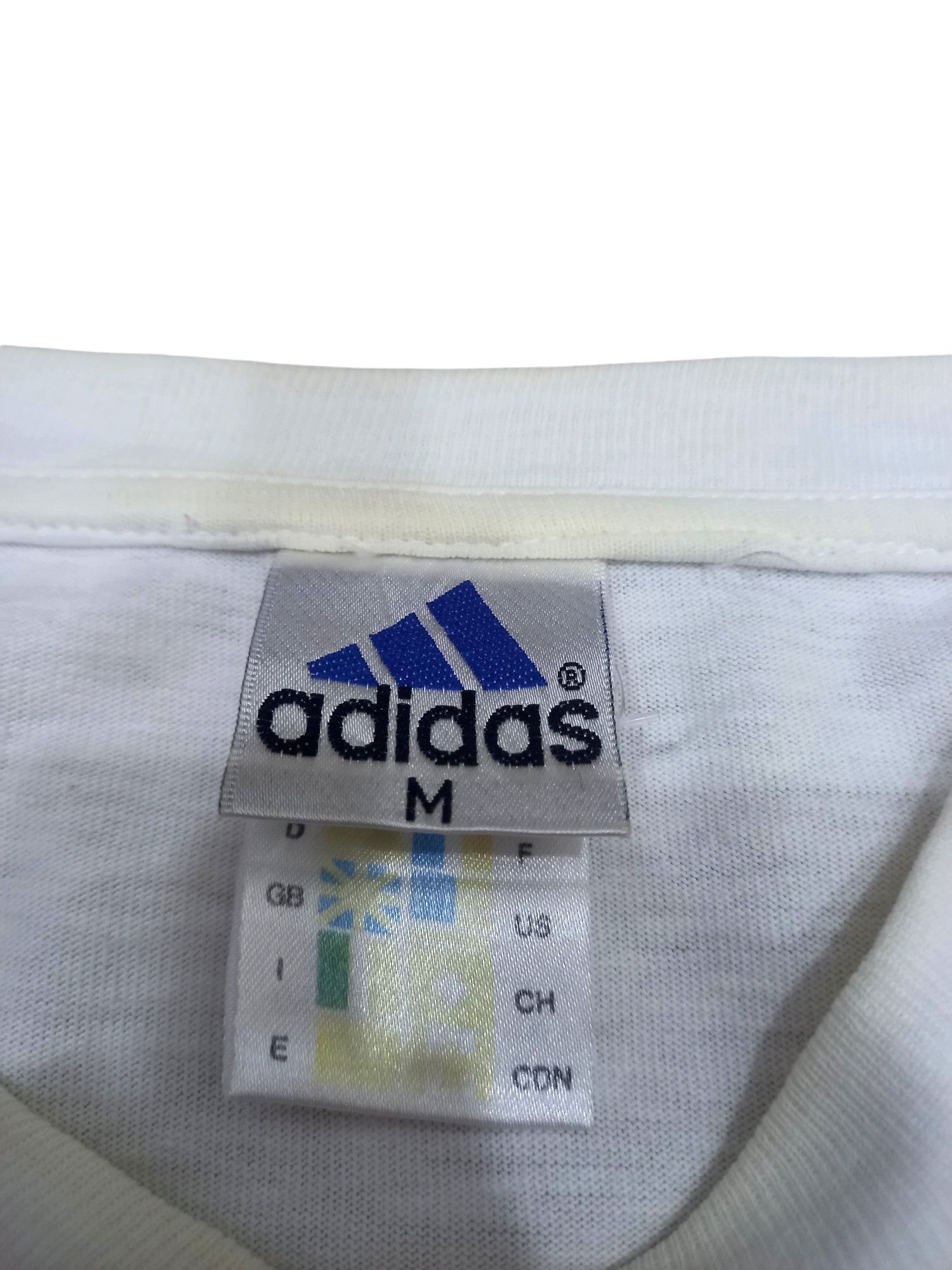 Adidas × Vintage Rare! Vintage 90s Adidas "From Down Town" Big Spellout Tee Size US M / EU 48-50 / 2 - 4 Thumbnail
