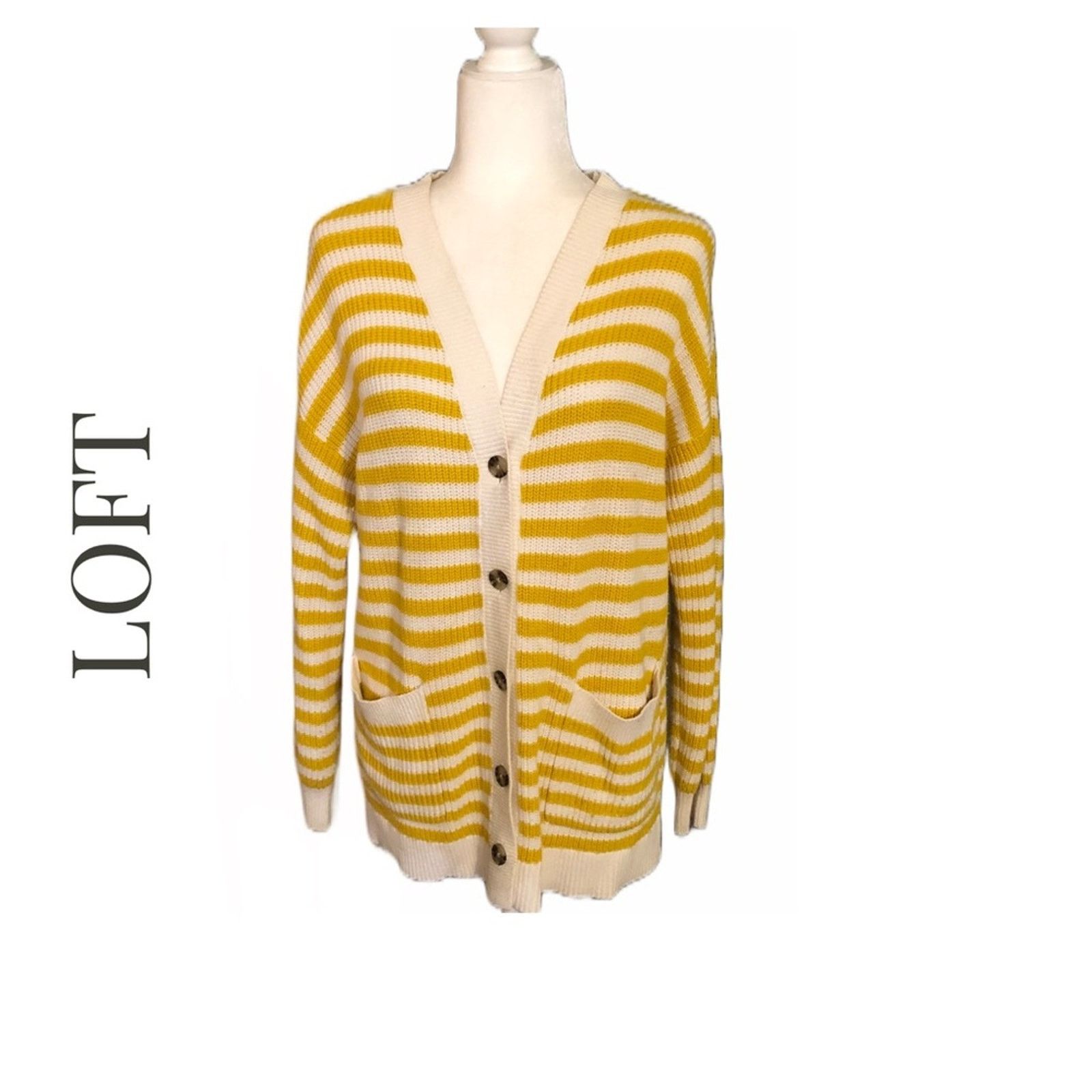 Loft yellow cardigan deals