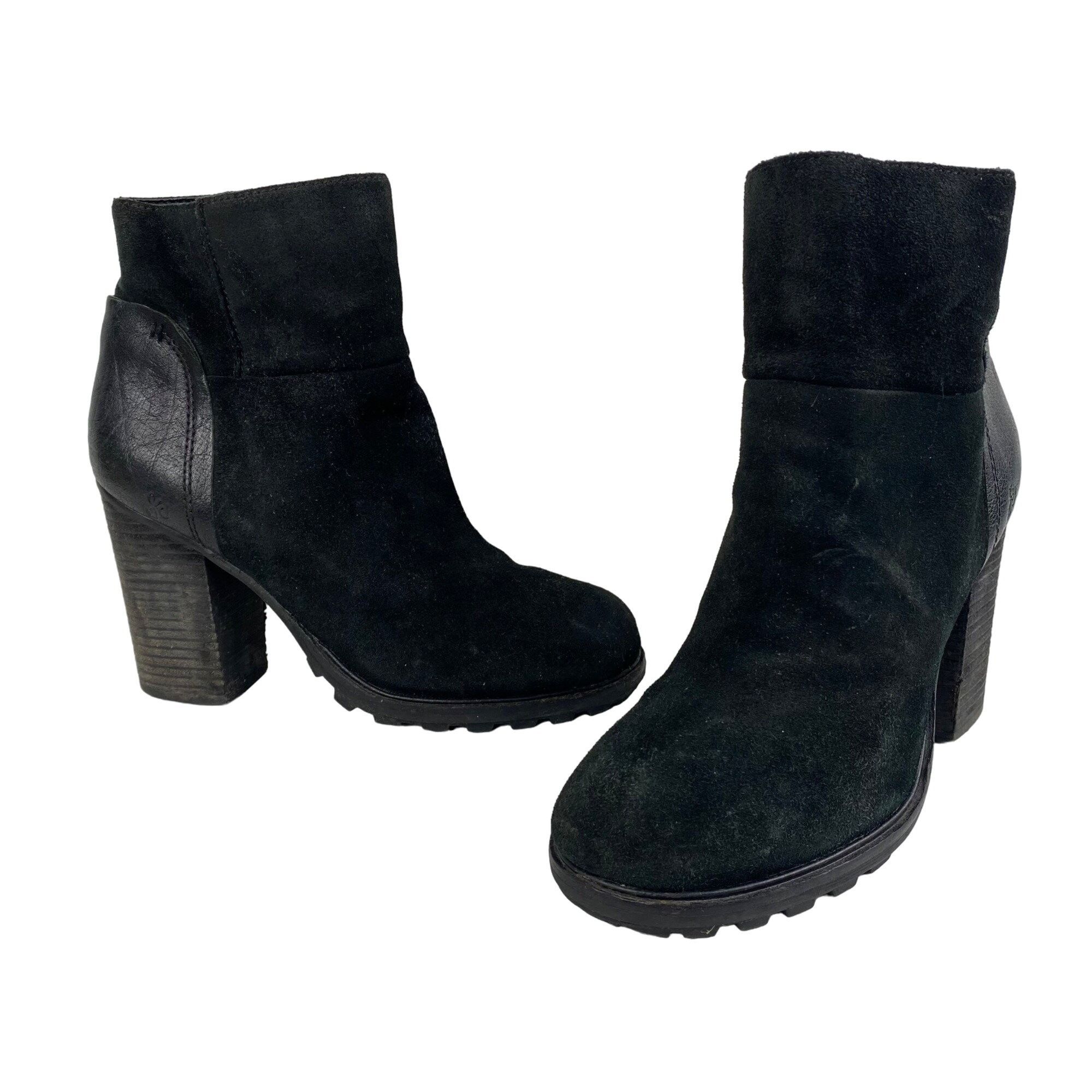 Sam Edelman Sam Edelman Franklin Black Suede Leather Block Heel ankle Bo Size US 10 / IT 40 - 13 Thumbnail