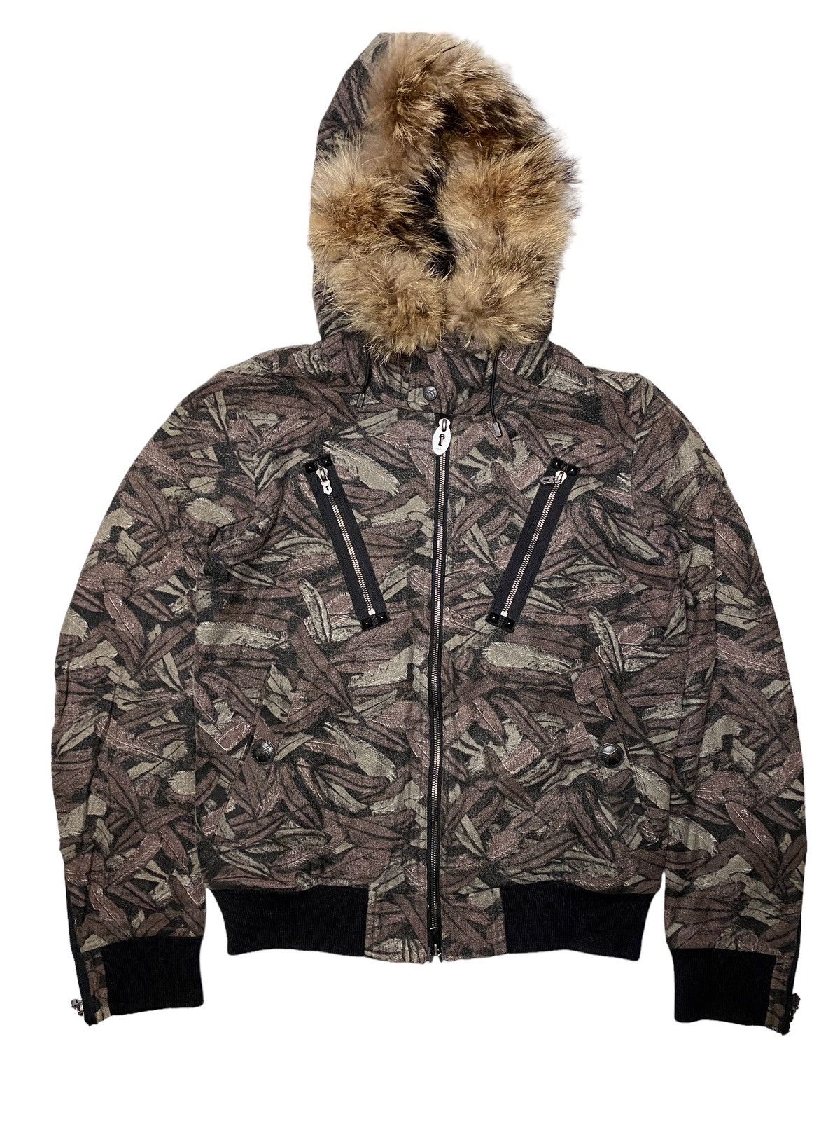 2000's Roar Guns Fur Feather Multizip Hoodie