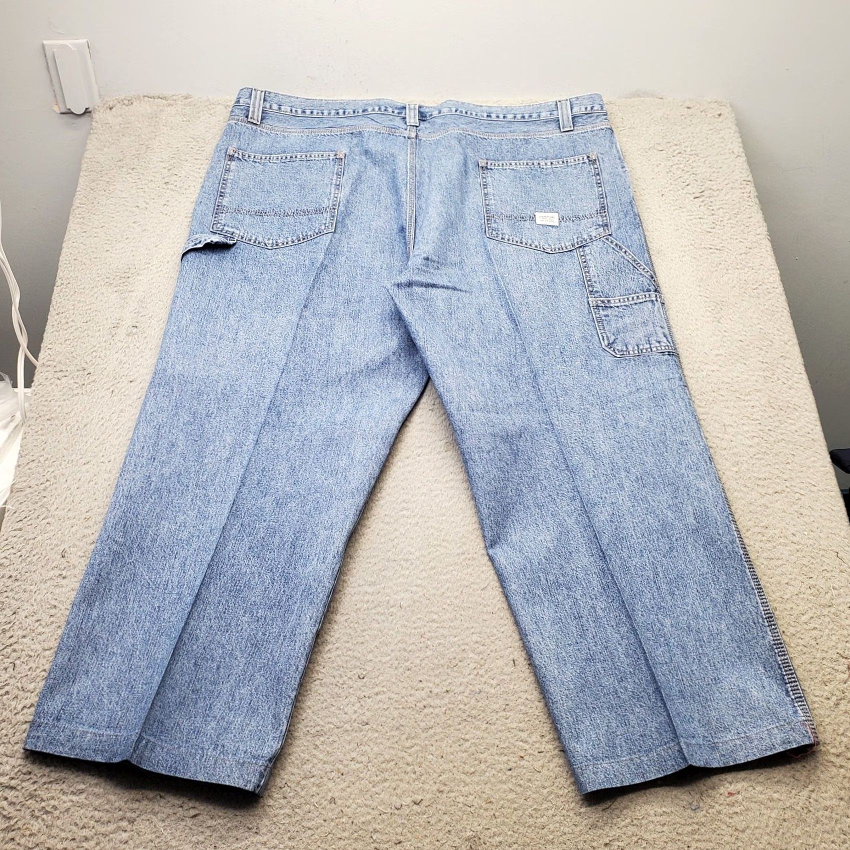 Levi's Levi's Jeans Mens 48x30 Blue Denim High Rise Straight Carpenter 5-Pocket Regular Size: Mens Size 48 Blue Denim 100% Cotton Jeans Mens Size US 32 / EU 48 - 2 Thumbnail