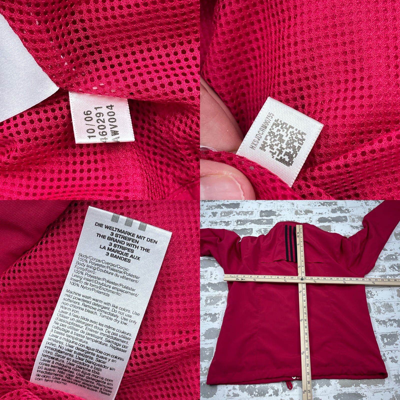 Adidas Adidas Jacket Women Large Pink Windbreaker Rain Coat Lightweight Zip Wind-Resistant All Seasons Packable Full Zip Sports Coat Womens Size L / US 10 / IT 46 - 8 Thumbnail