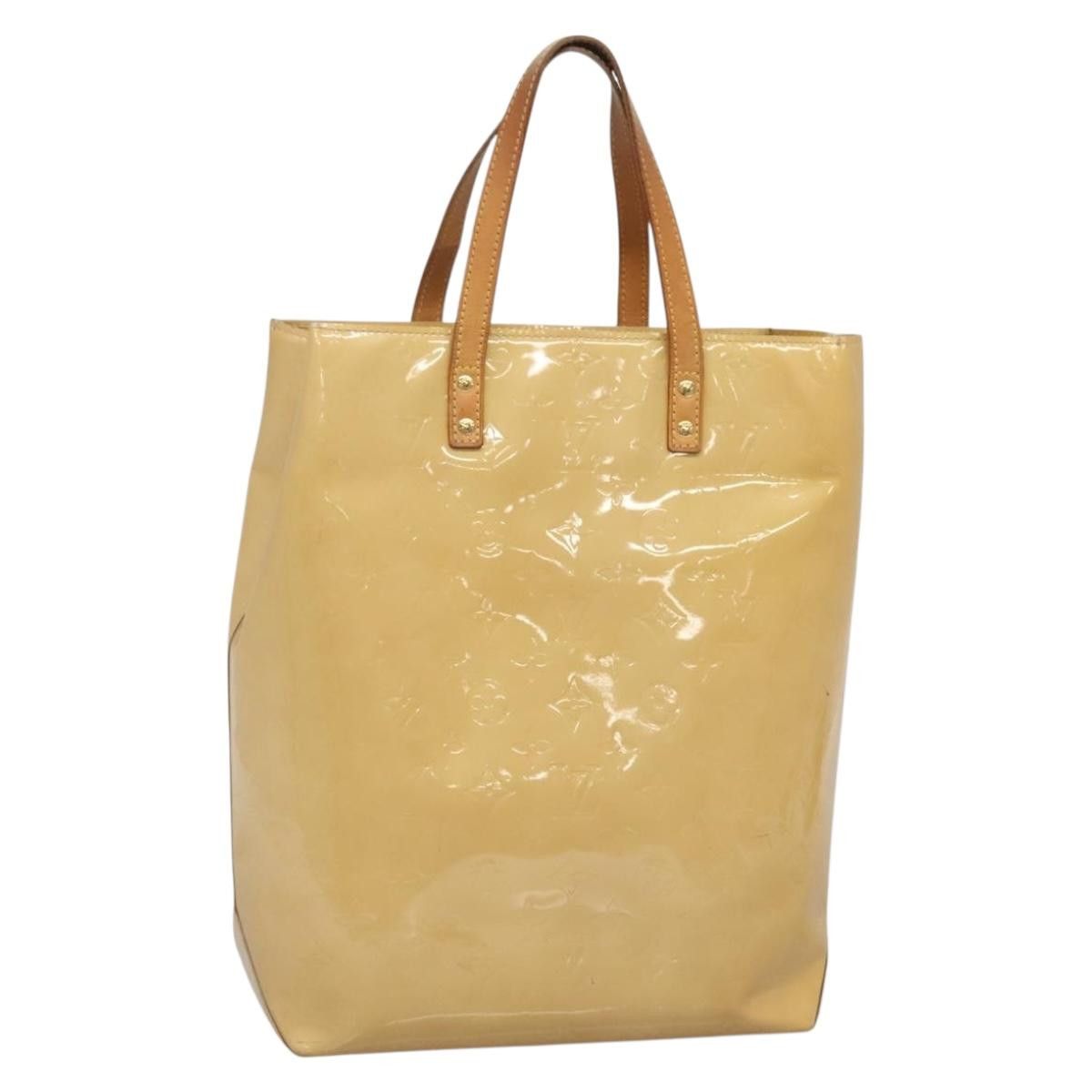 Louis Vuitton LOUIS VUITTON Monogram Vernis Reade MM Hand Bag Beige M91141 Size ONE SIZE - 1 Thumbnail