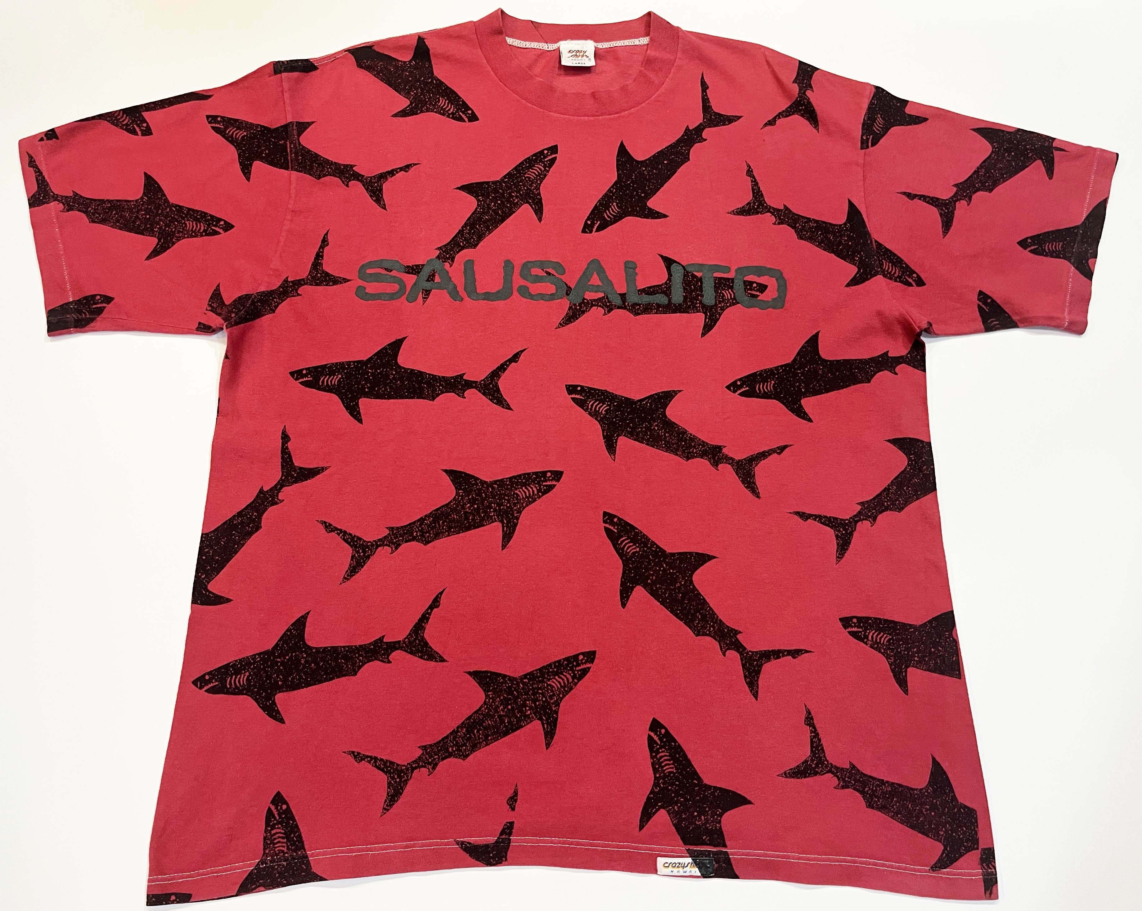 Vintage Vintage Crazy Shirt Sausalito Sharks Surf AOP T-Shirt Size US L / EU 52-54 / 3 - 1 Thumbnail