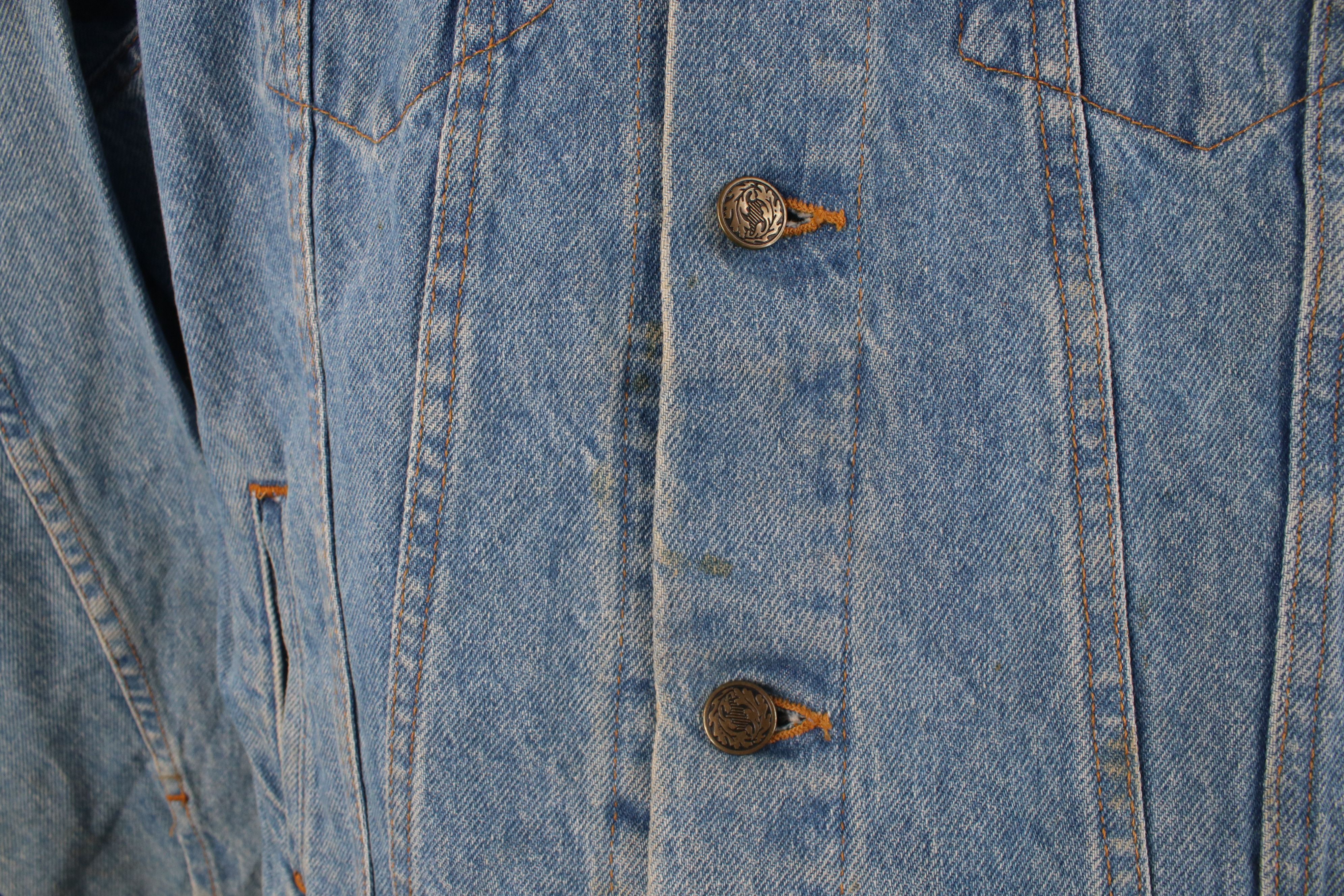 Hard Rock Cafe Vintage 90s Hard Rock Cafe Las Vegas Denim Trucker Jacket Size L / US 10 / IT 46 - 7 Thumbnail
