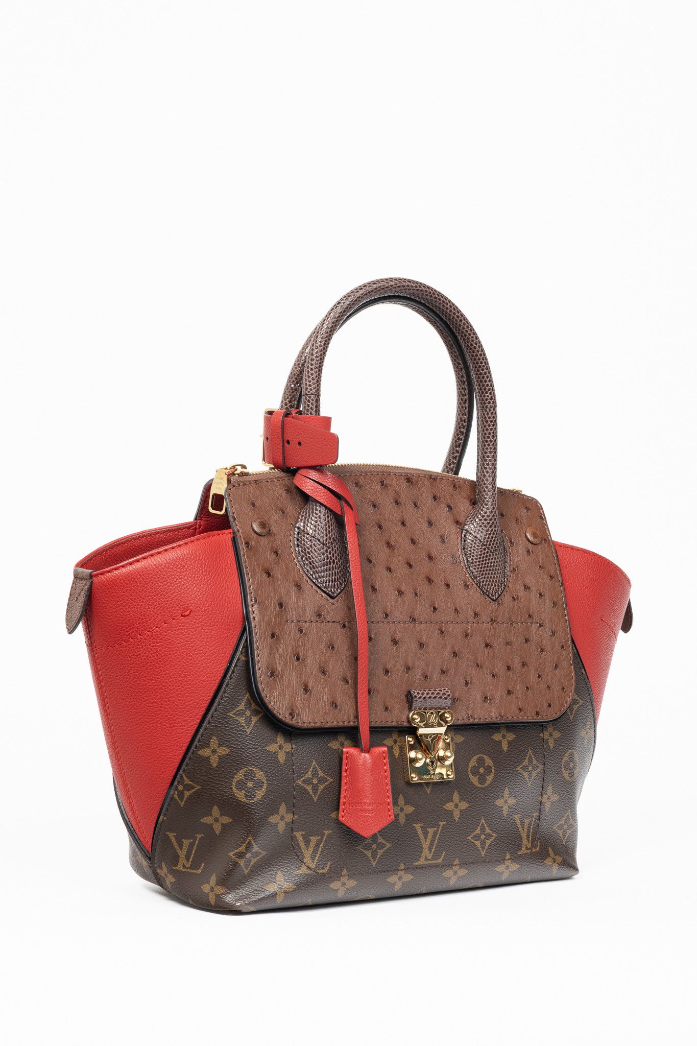 Louis Vuitton Louis Vuitton Majestueux PM Red Monogram Exotique Tote Size ONE SIZE - 2 Thumbnail