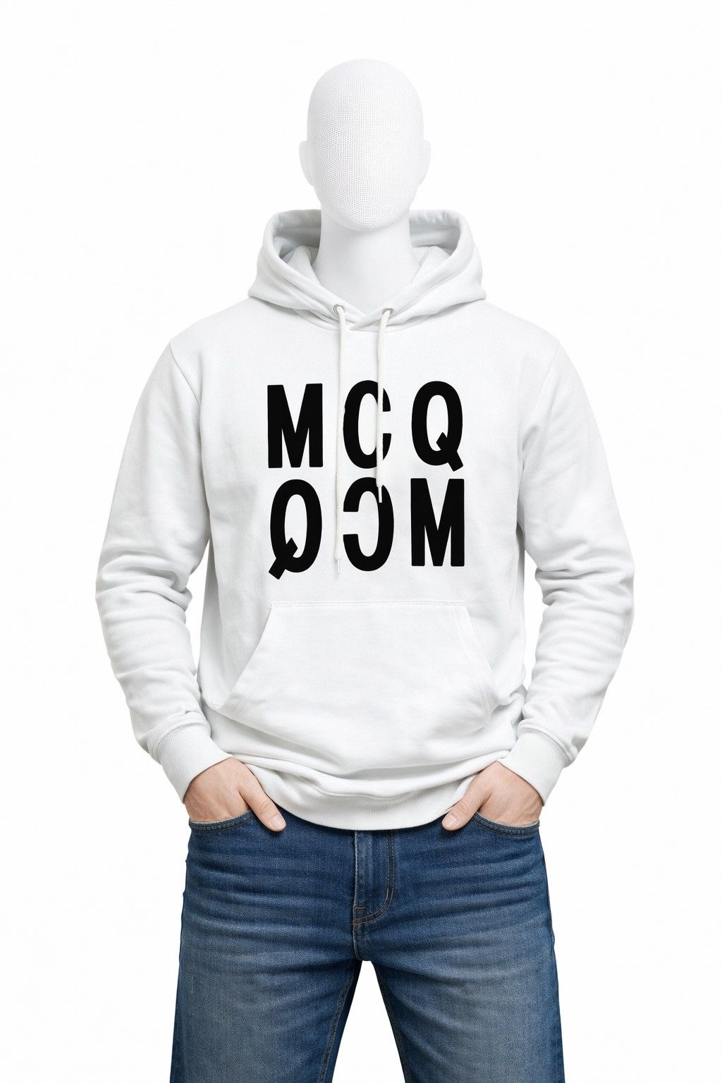 Alexander McQueen Alexander Mcqueen MCQ White Big Logo Hoodie Size S Size US S / EU 44-46 / 1 - 1 Thumbnail