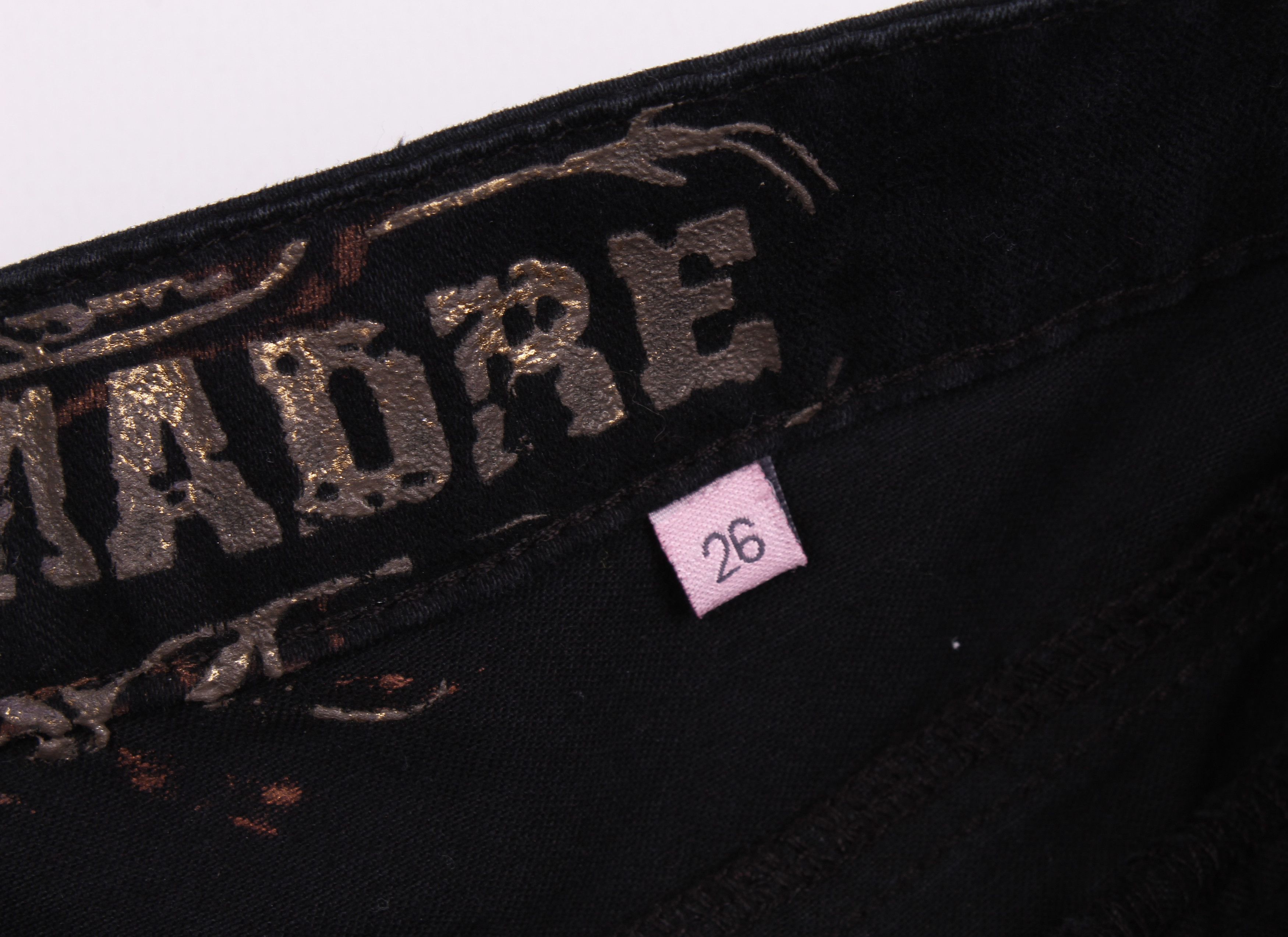 Vintage De Puta Madre Goth Grunge Mini Shorts Size 28" / US 6 / IT 42 - 5 Thumbnail