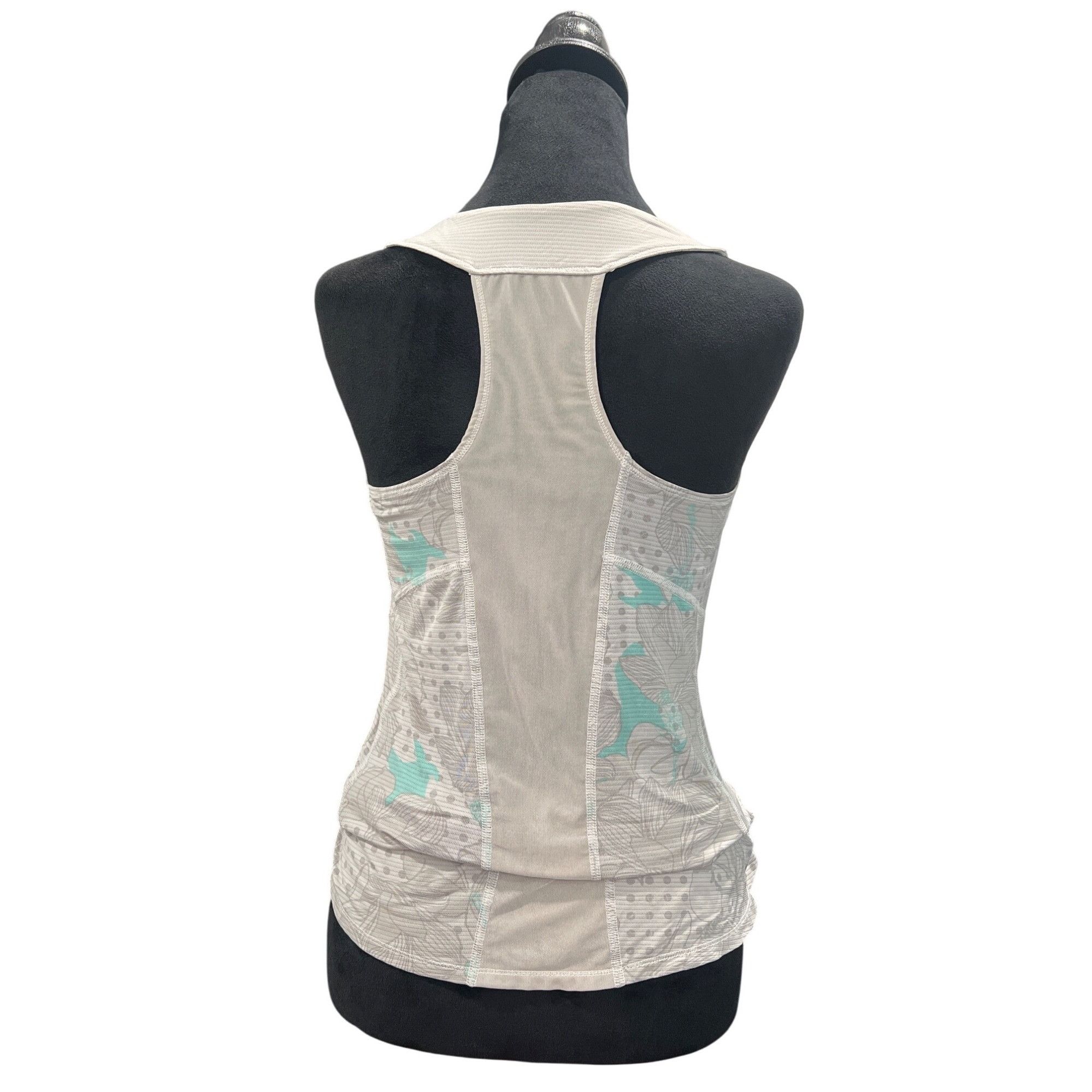 Lululemon Lululemon Womens Gray & Teal Racerback Athletic Tank Top Siz Size S / US 4 / IT 40 - 2 Thumbnail