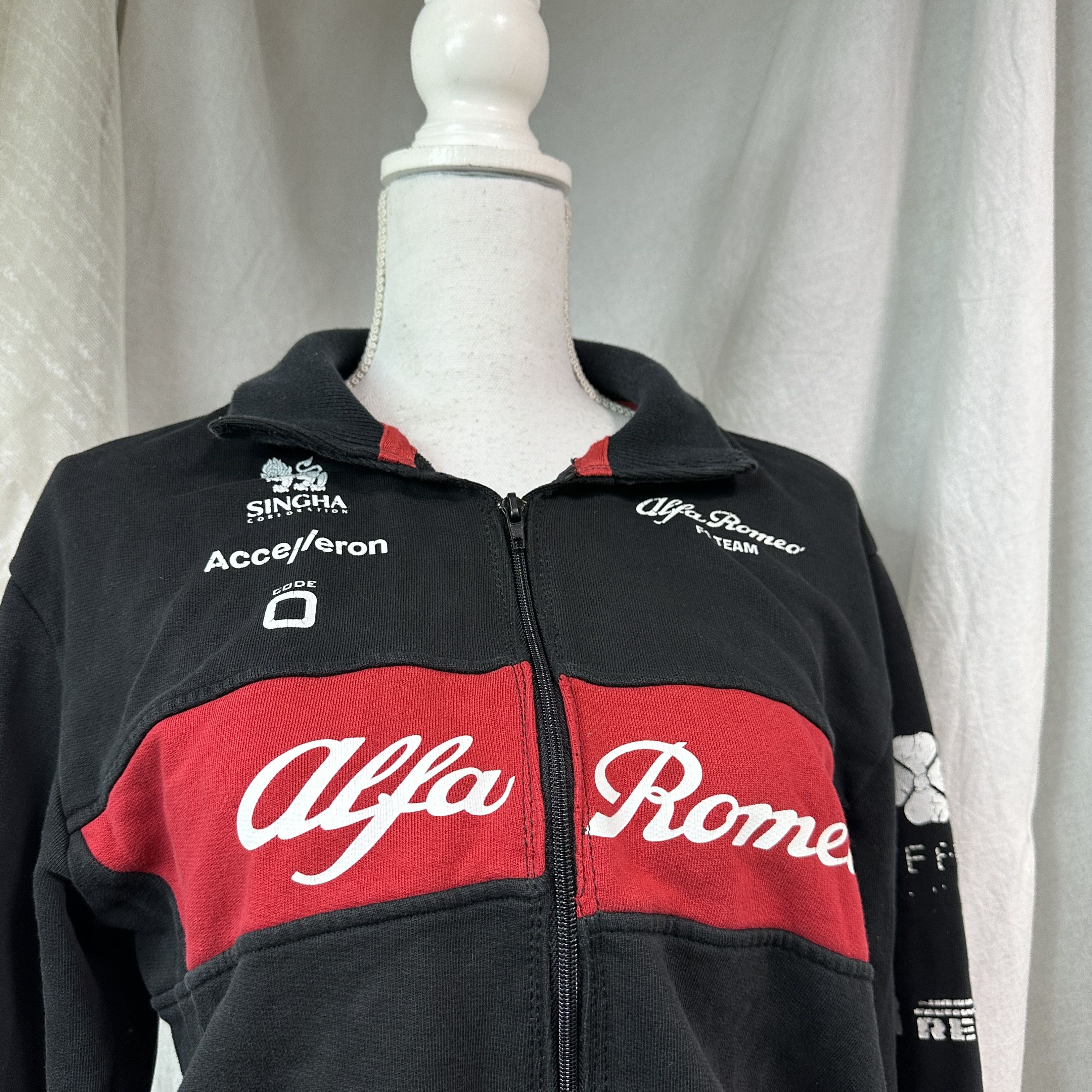 Vintage Vintage Moto Sporty Alfa Romeo F1 Racing Zip Hoodie Y2K Size US M / EU 48-50 / 2 - 7 Thumbnail