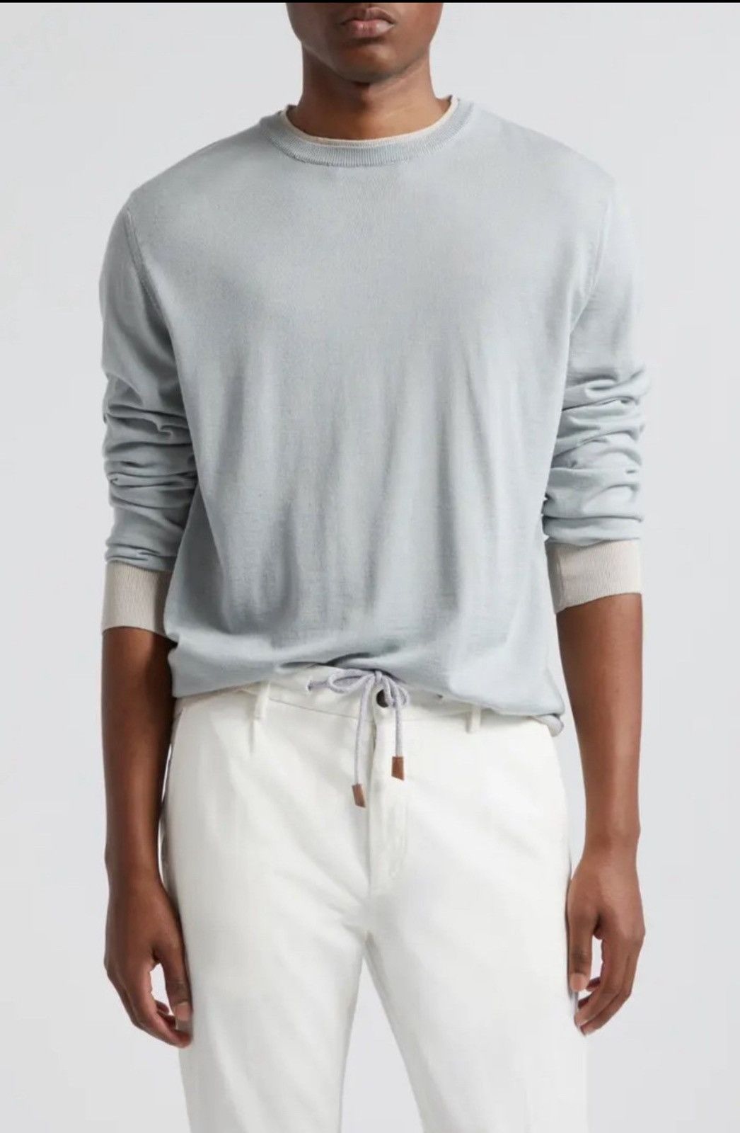Eleventy Merino Wool & Silk Crewneck Sweater Size US S / EU 44-46 / 1 - 1 Thumbnail