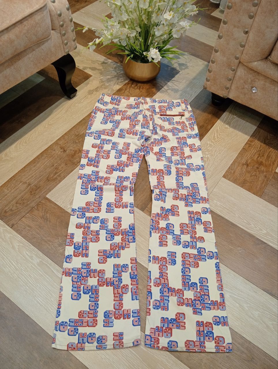 Hysteric Glamour RARE HYSTERIC GLAMOUR VINTAGE LOGO PRINT FLARED PANTS Size US 32 / EU 48 - 10 Thumbnail