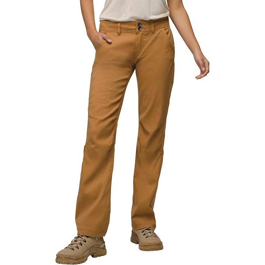 Prana NWT PrAna Halle Pants Women's 8 Short Tan Snap Roll Up Quick Size 30" / US 8 / IT 44 - 2 Thumbnail