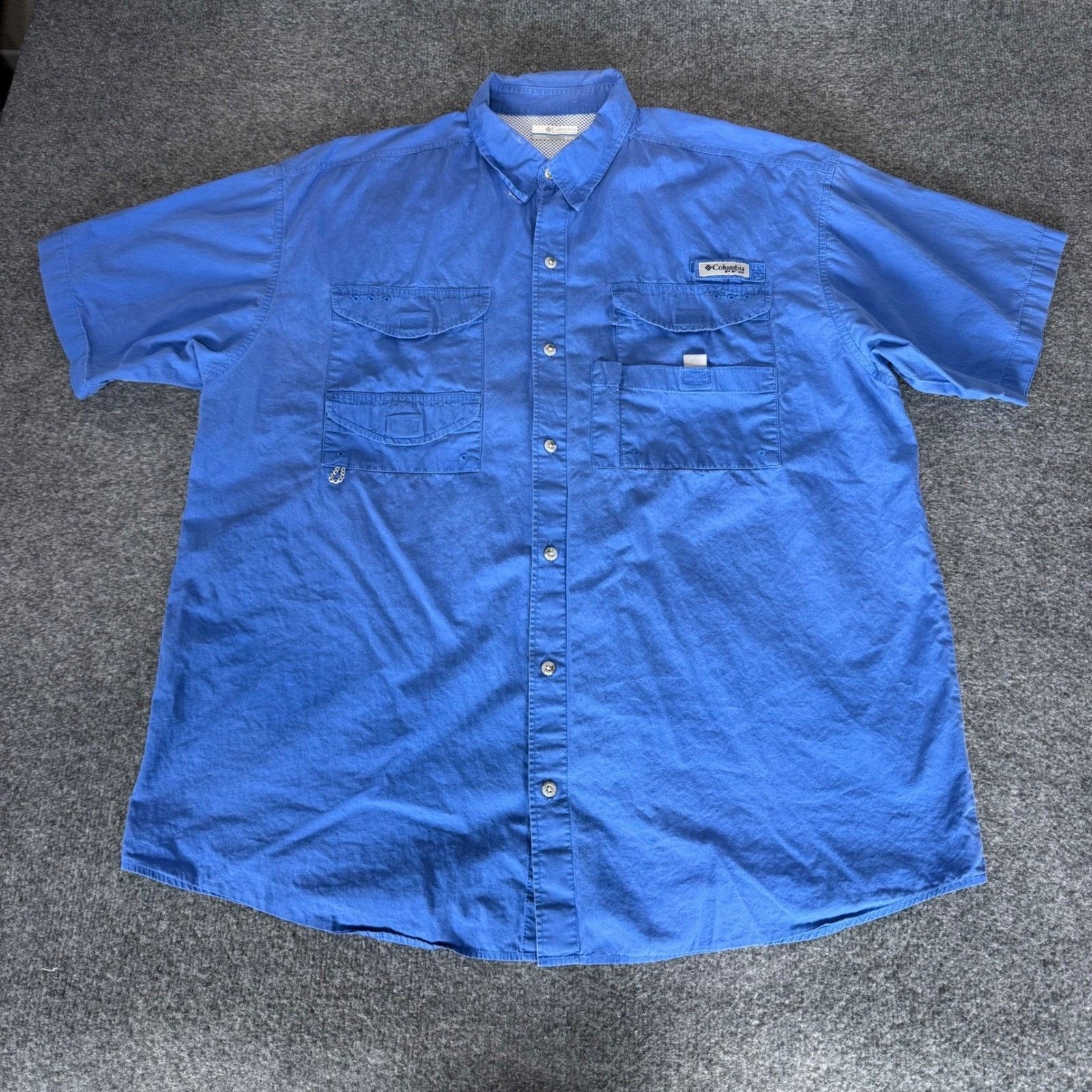 Columbia Columbia PFG Fishing Shirt Mens XL Blue Short Sleeve Outdoor Size US XL / EU 56 / 4 - 1 Thumbnail