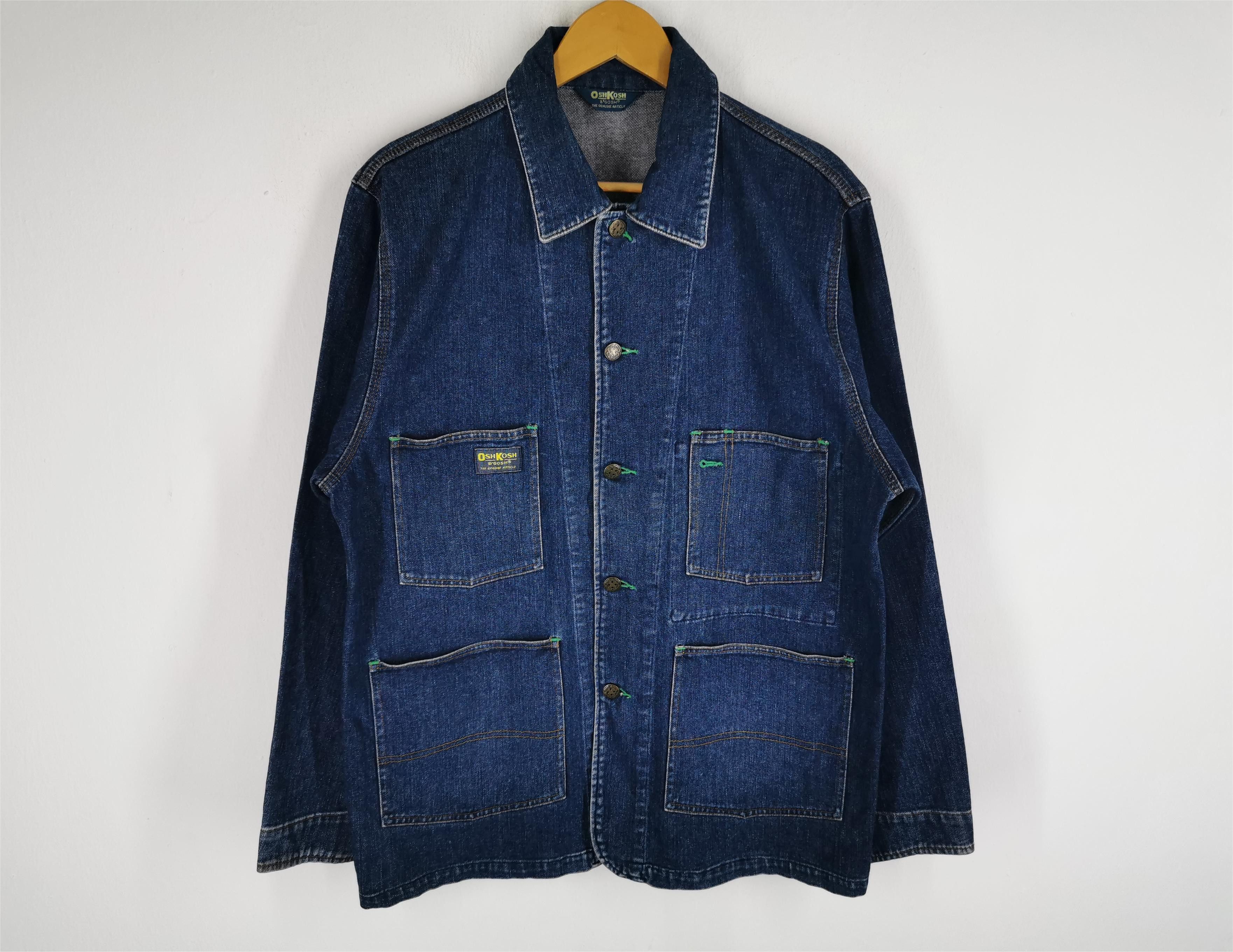 Oshkosh Vintage 80's Oshkosh Chore Denim Jeans Jacket Size M Size US M / EU 48-50 / 2 - 2 Thumbnail