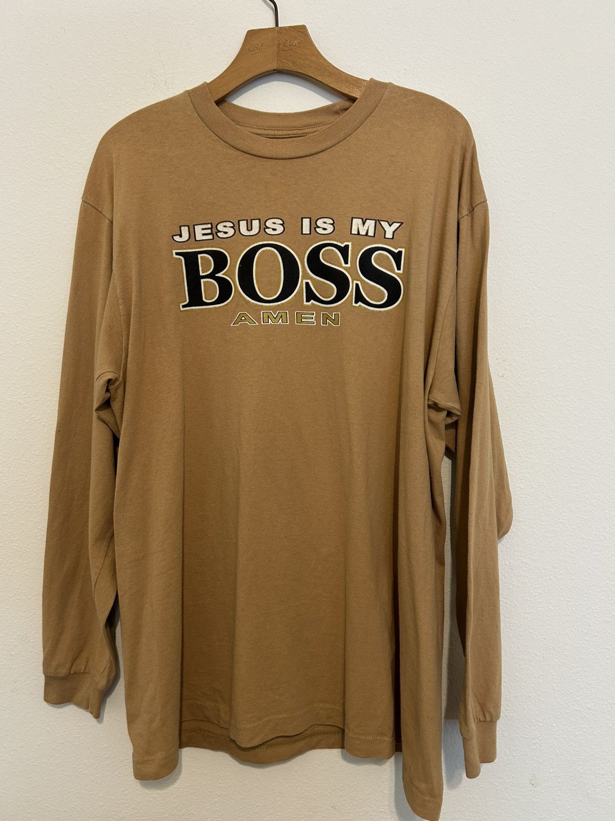 Vintage Vintage Jesus is my boss longsleeve Size US XL / EU 56 / 4 - 1 Thumbnail