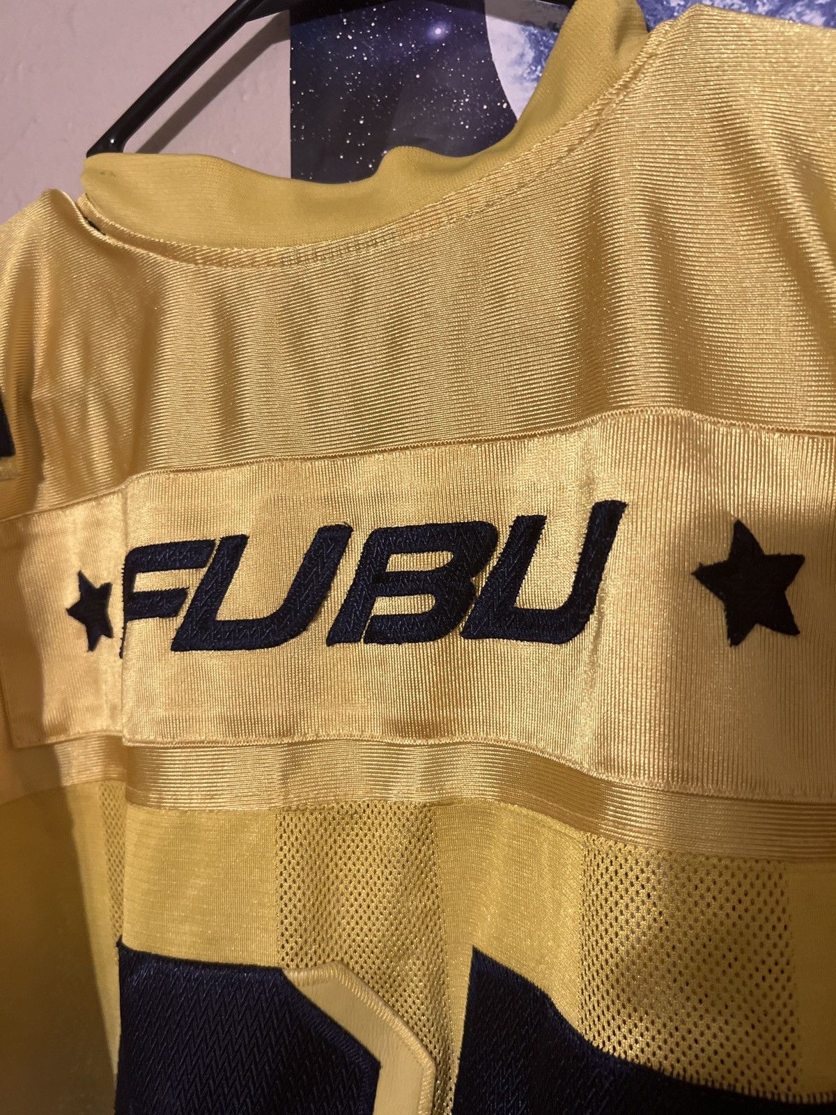 Fubu × Vintage Vintage Fubu Jersey, Yellow and Blue, ‘05 Size US L / EU 52-54 / 3 - 3 Thumbnail